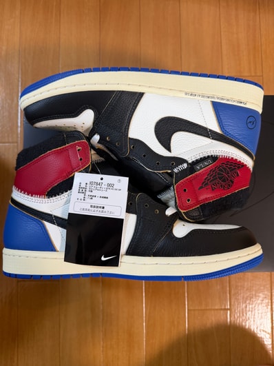 fragment design × UNION × Nike Air Jordan 1 High OG "Black/Varsity Red"