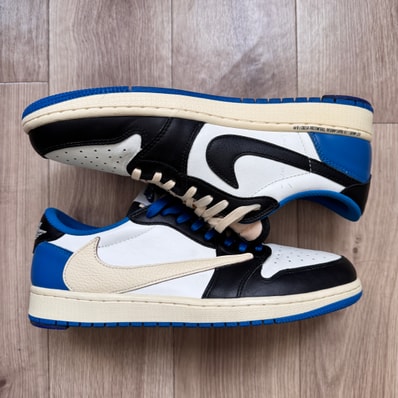 Travis Scott × fragment design × Nike Air Jordan 1 Low OG SP "Military Blue"