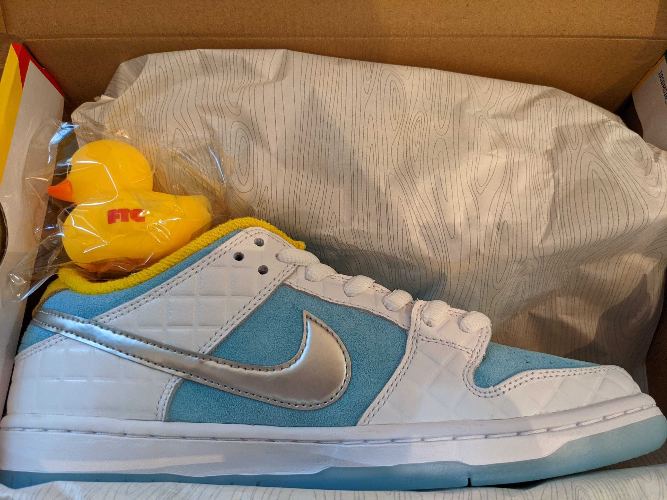 FTC × Nike SB Dunk Low "White/Blue"