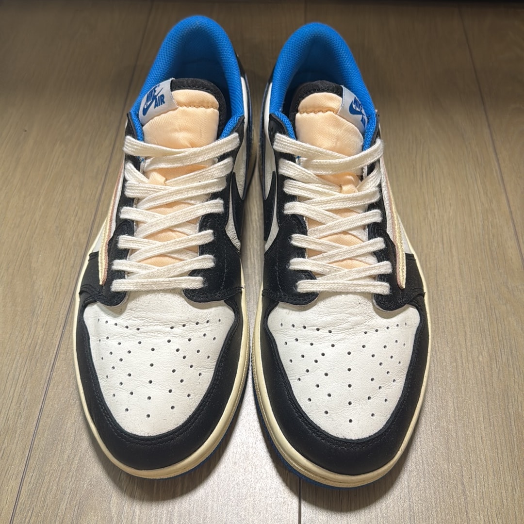 Travis Scott × fragment design × Nike Air Jordan 1 Low OG SP "Military Blue"