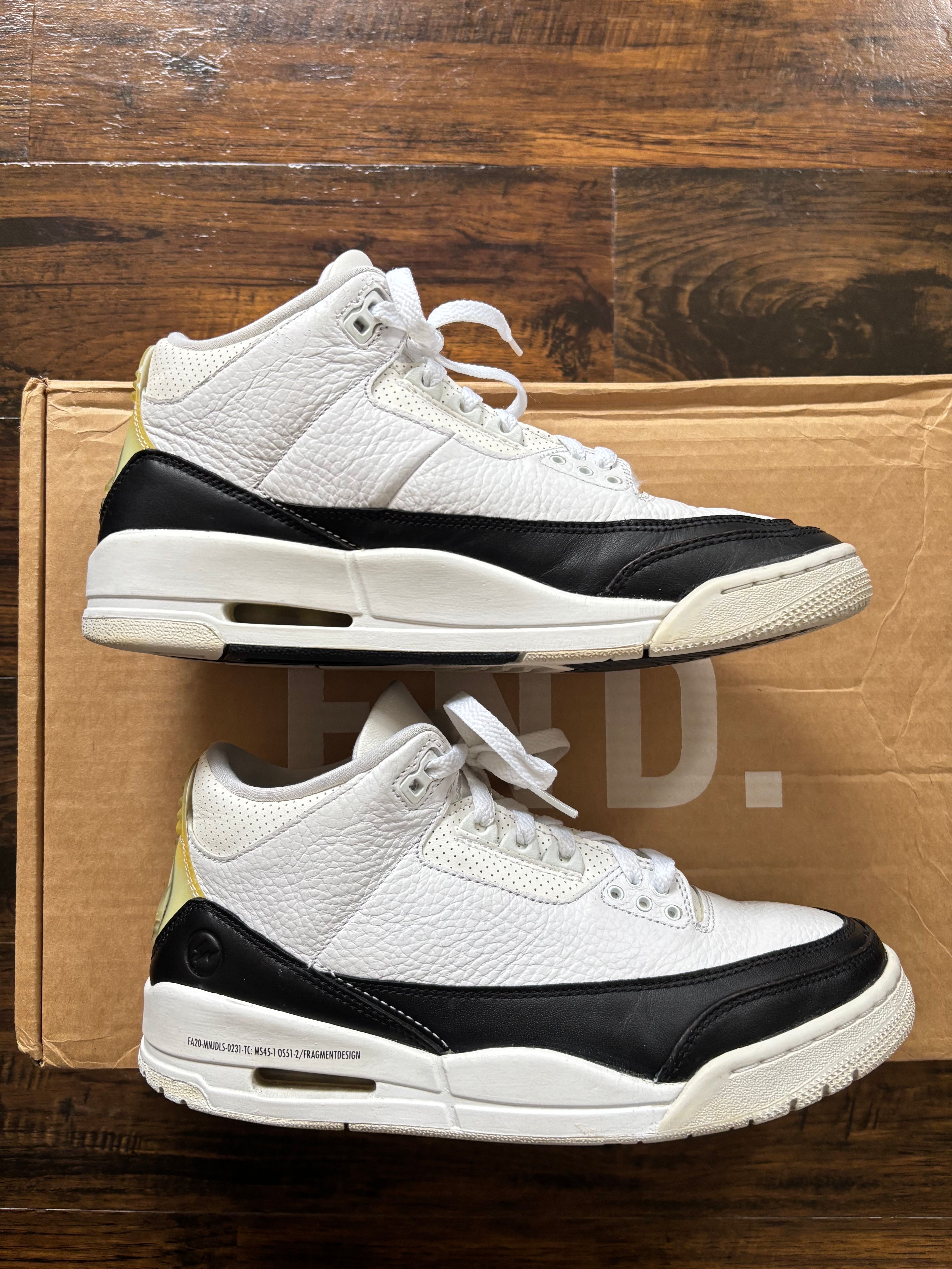 Fragment × Nike Air Jordan 3 "White/Black"