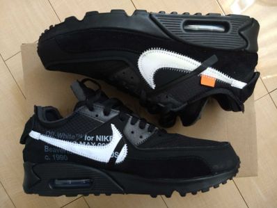 Off-White × Nike Air Max 90 "Black/Black-Cone-White"