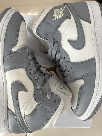 Nike Women's Air Jordan 1 Mid "Grey/Sail"