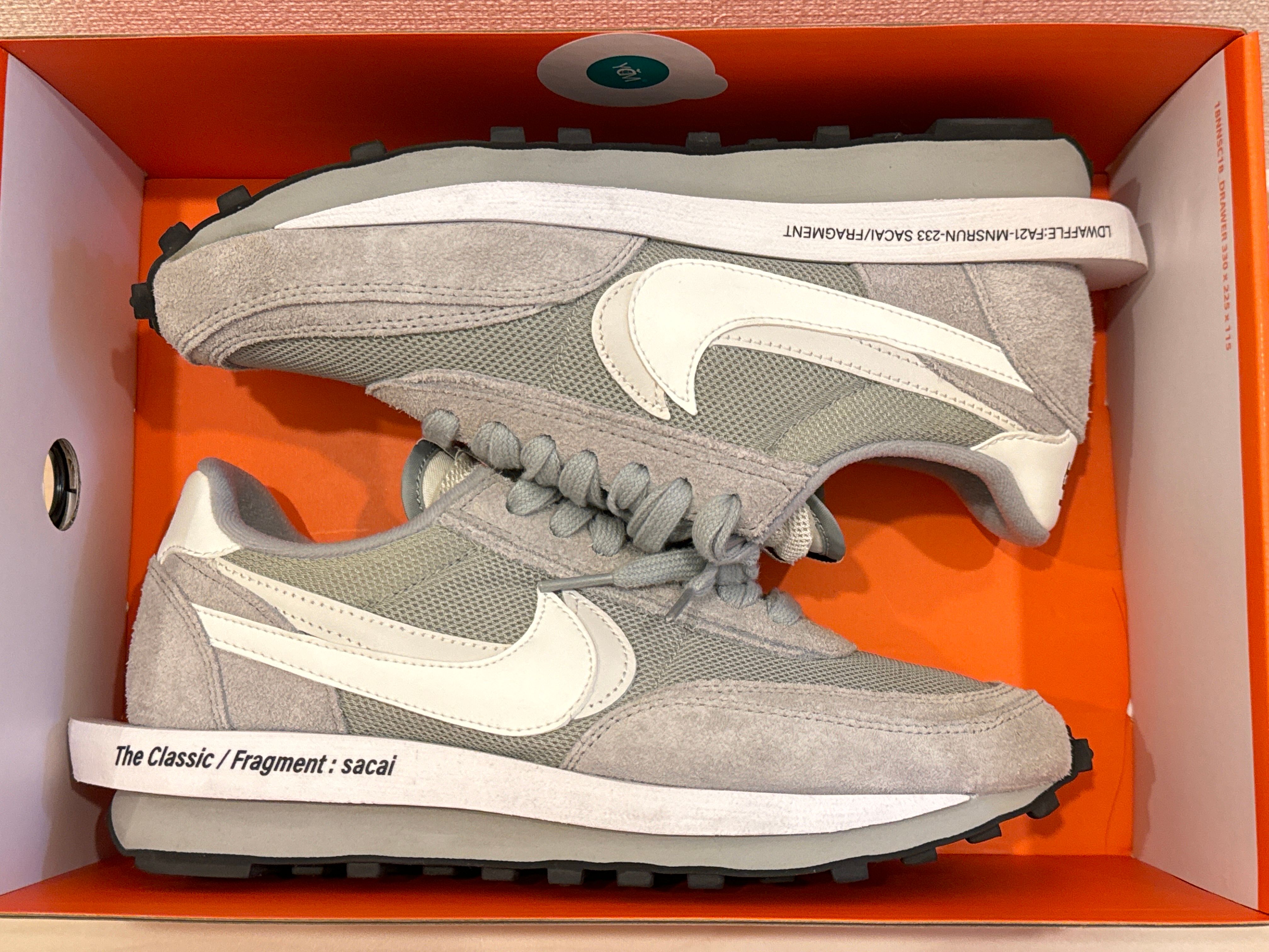 Fragment × sacai × Nike LD Waffle "Light Smoke Grey"