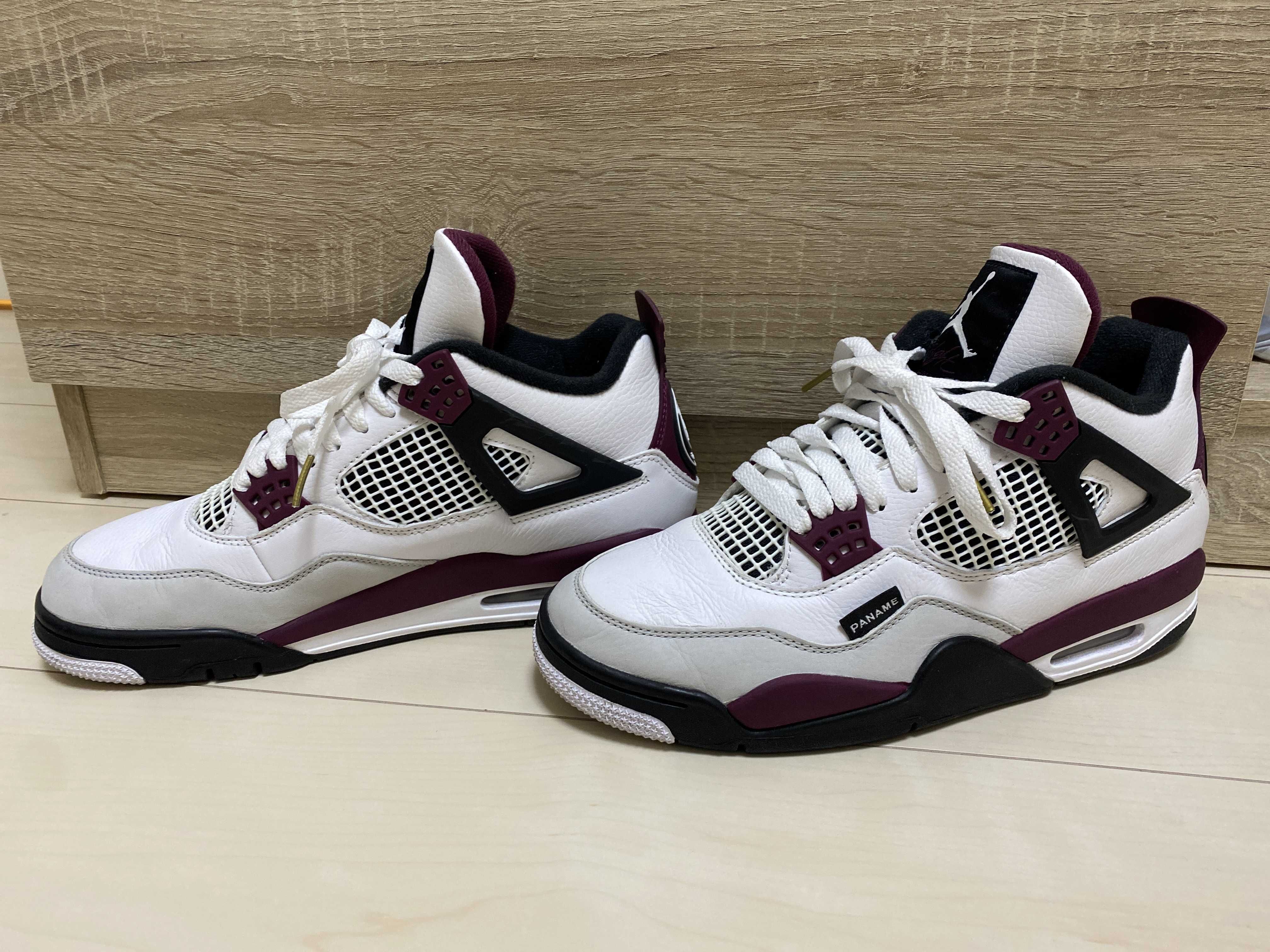 Paris Saint Germain ×Nike Air Jordan 4 Retro "White/Bordeaux/Neutral Gray"