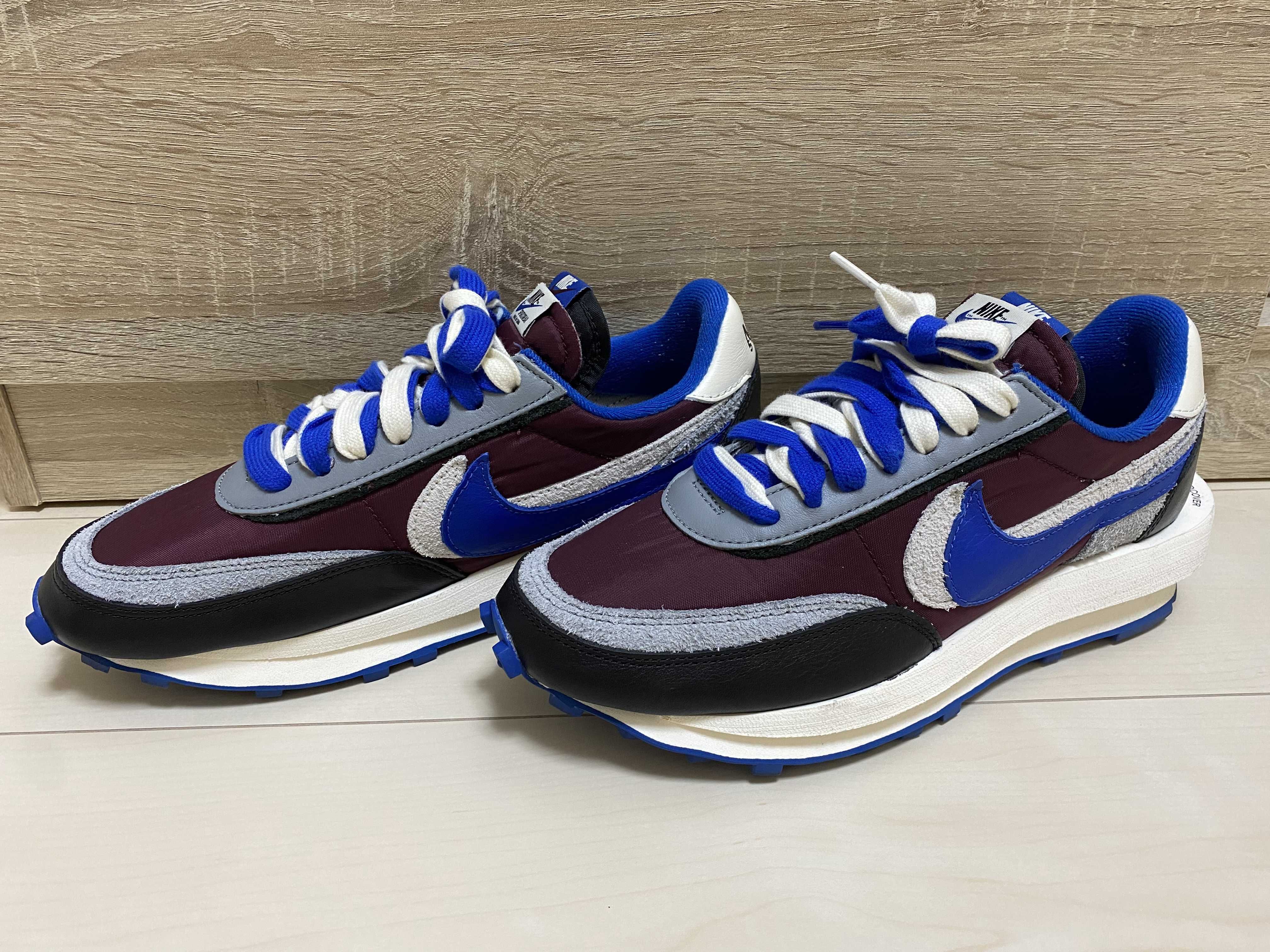 UNDERCOVER × sacai × Nike LD Waffle "Night Maroon/Pale Ivory-Ground Grey-Team Royal"