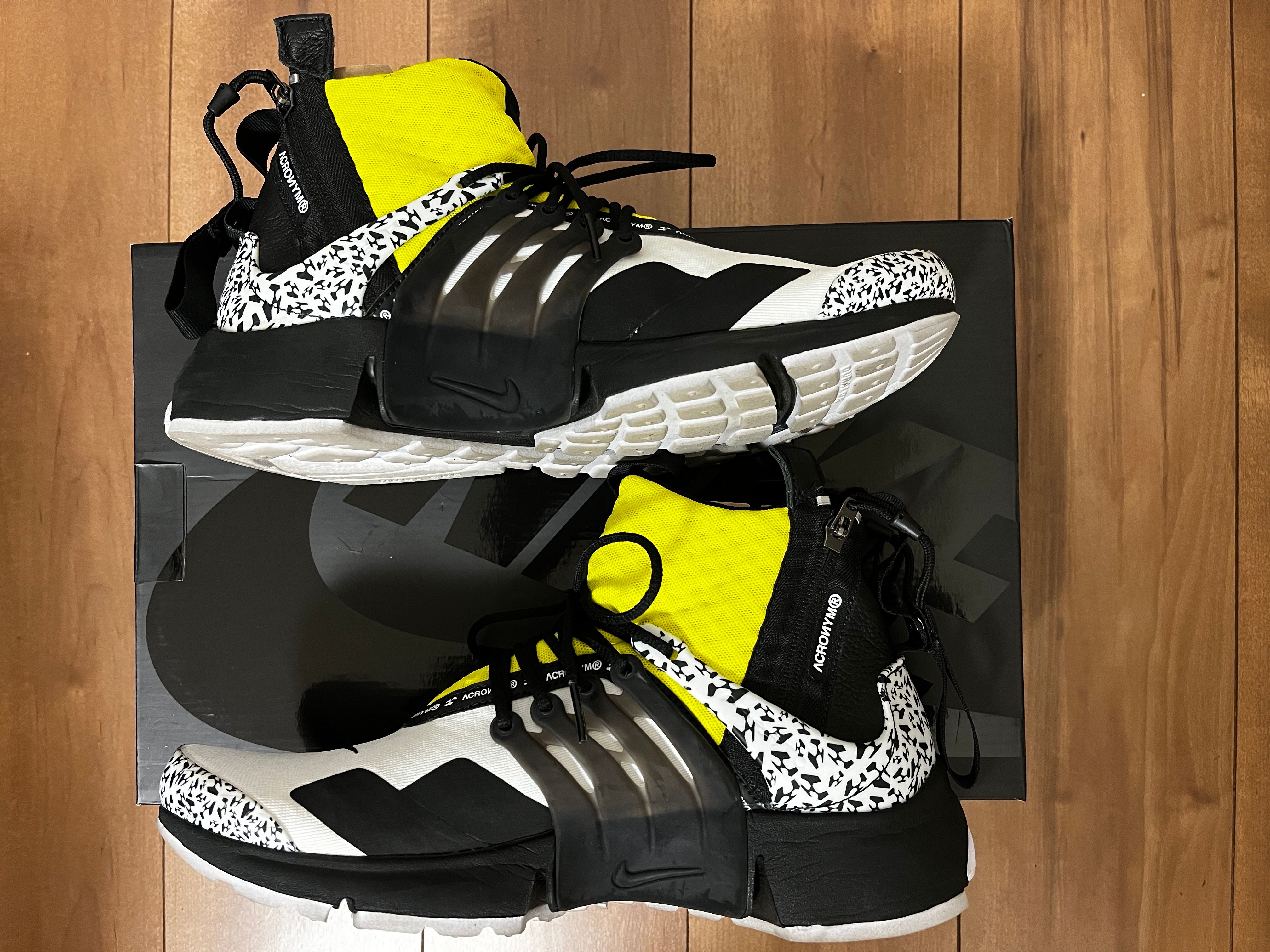ACRONYM × Nike Air Presto Mid "White/Black/Dynamic Yellow"