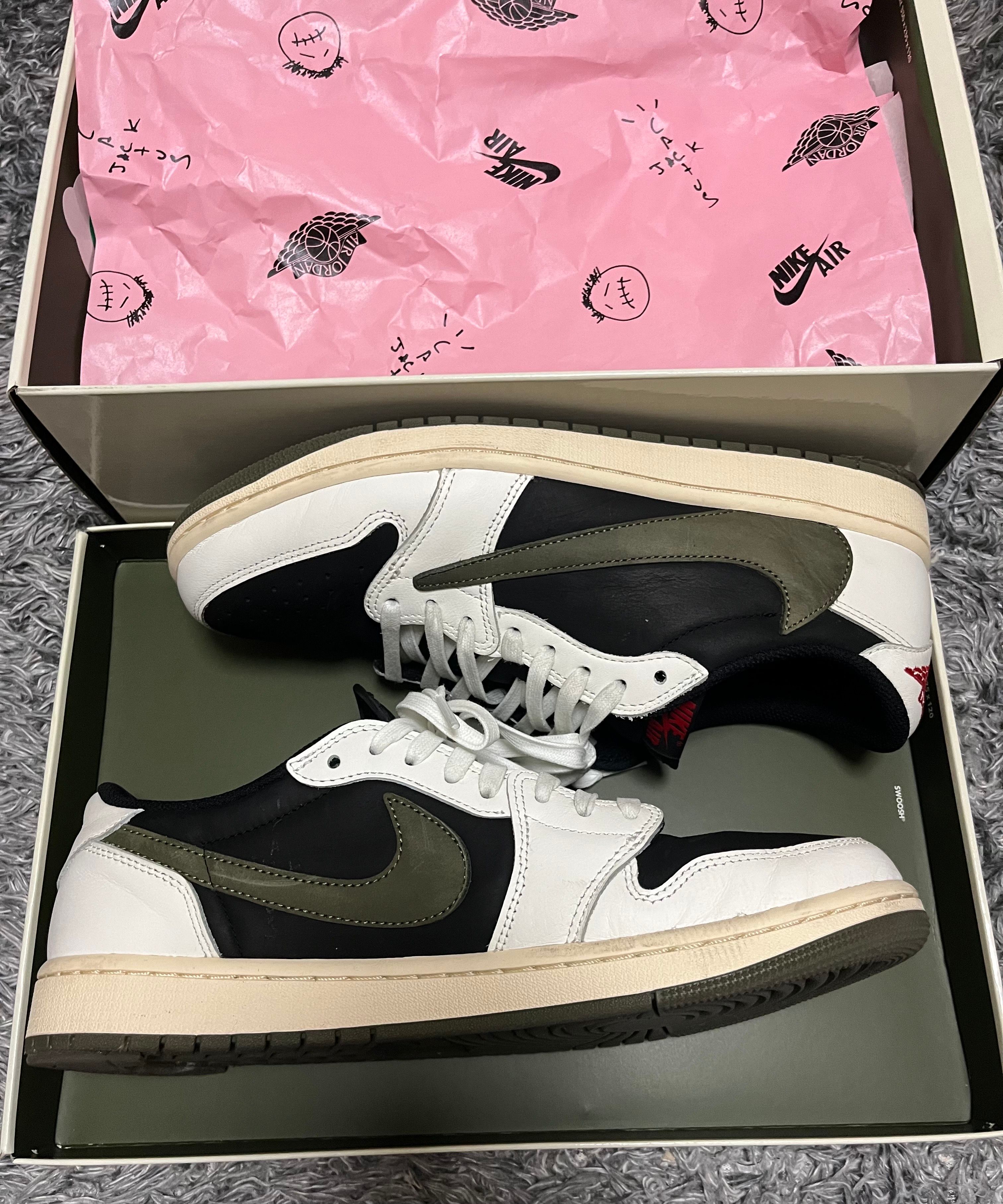 Travis Scott × Nike Women's Air Jordan 1 Low OG "Medium Olive"