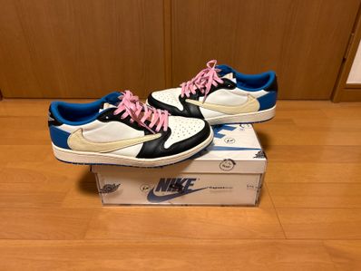 Travis Scott × fragment design × Nike Air Jordan 1 Low OG SP "Military Blue"