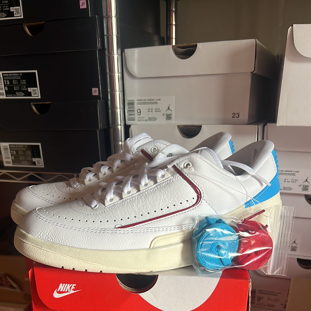 Nike Women's Air Jordan 2 Low "Gym Red and Dark Powder Blue"