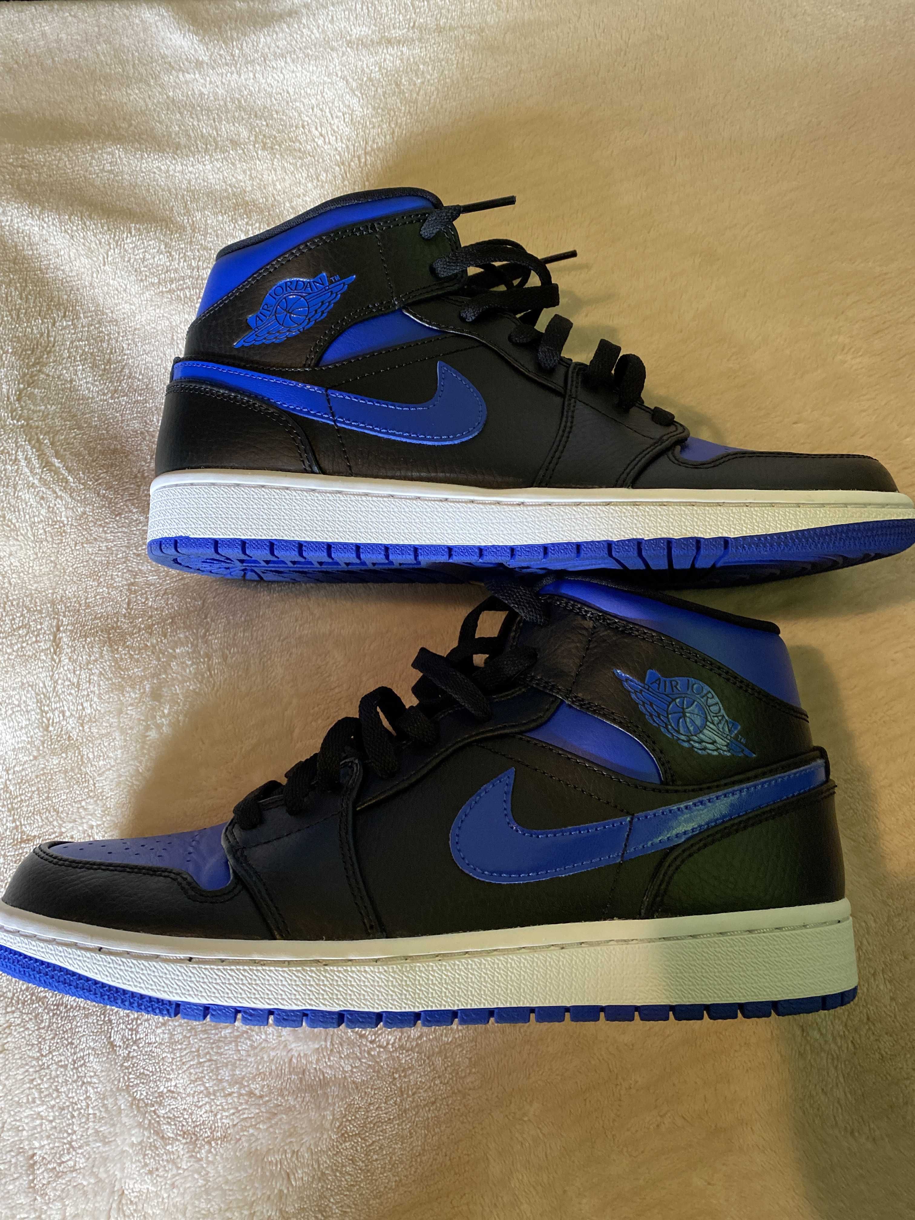 NIKE AIR JORDAN 1 MID "BLACK/BLUE"