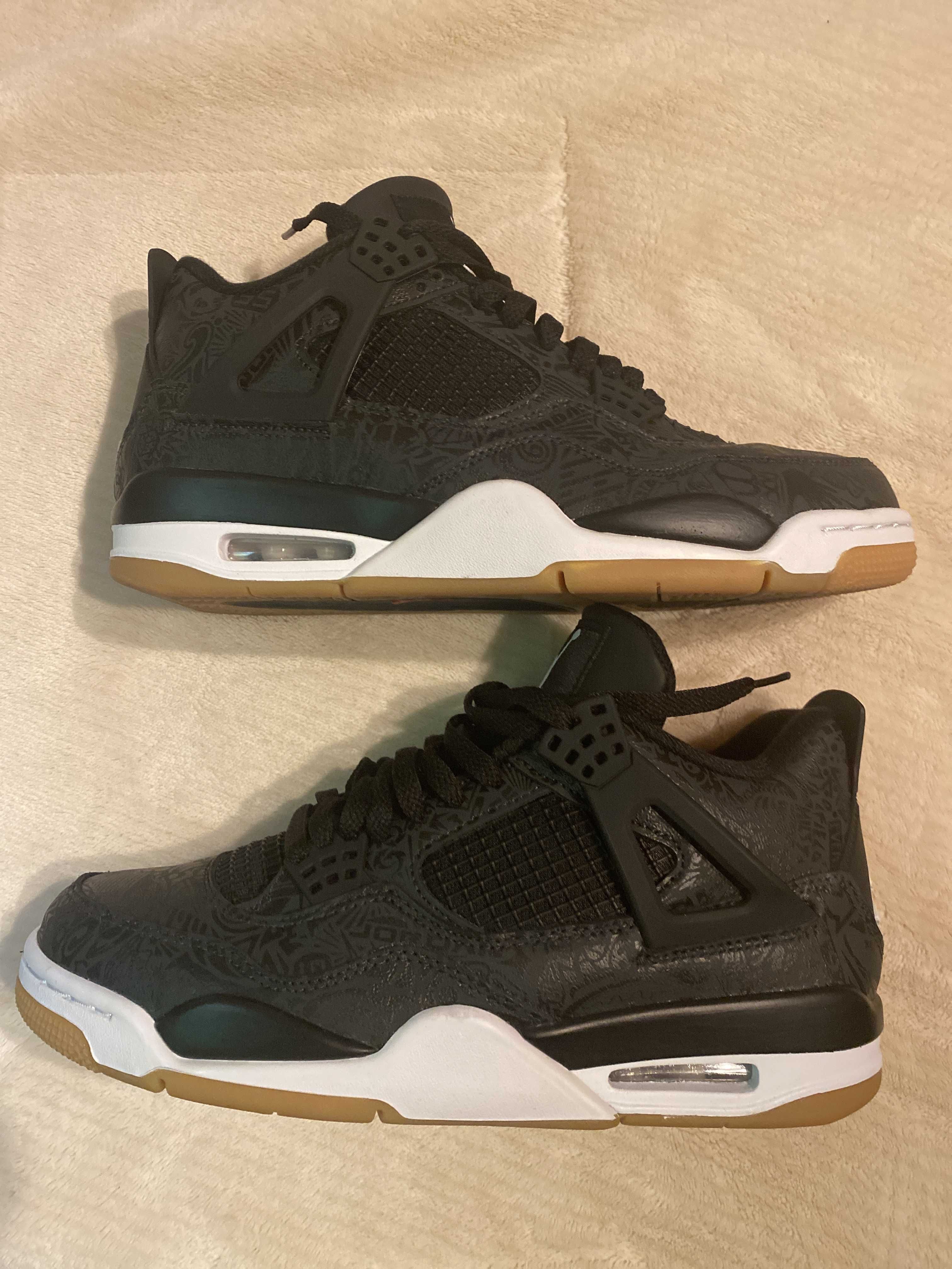 Nike Air Jordan 4 Retro "Laser Black/Gum"