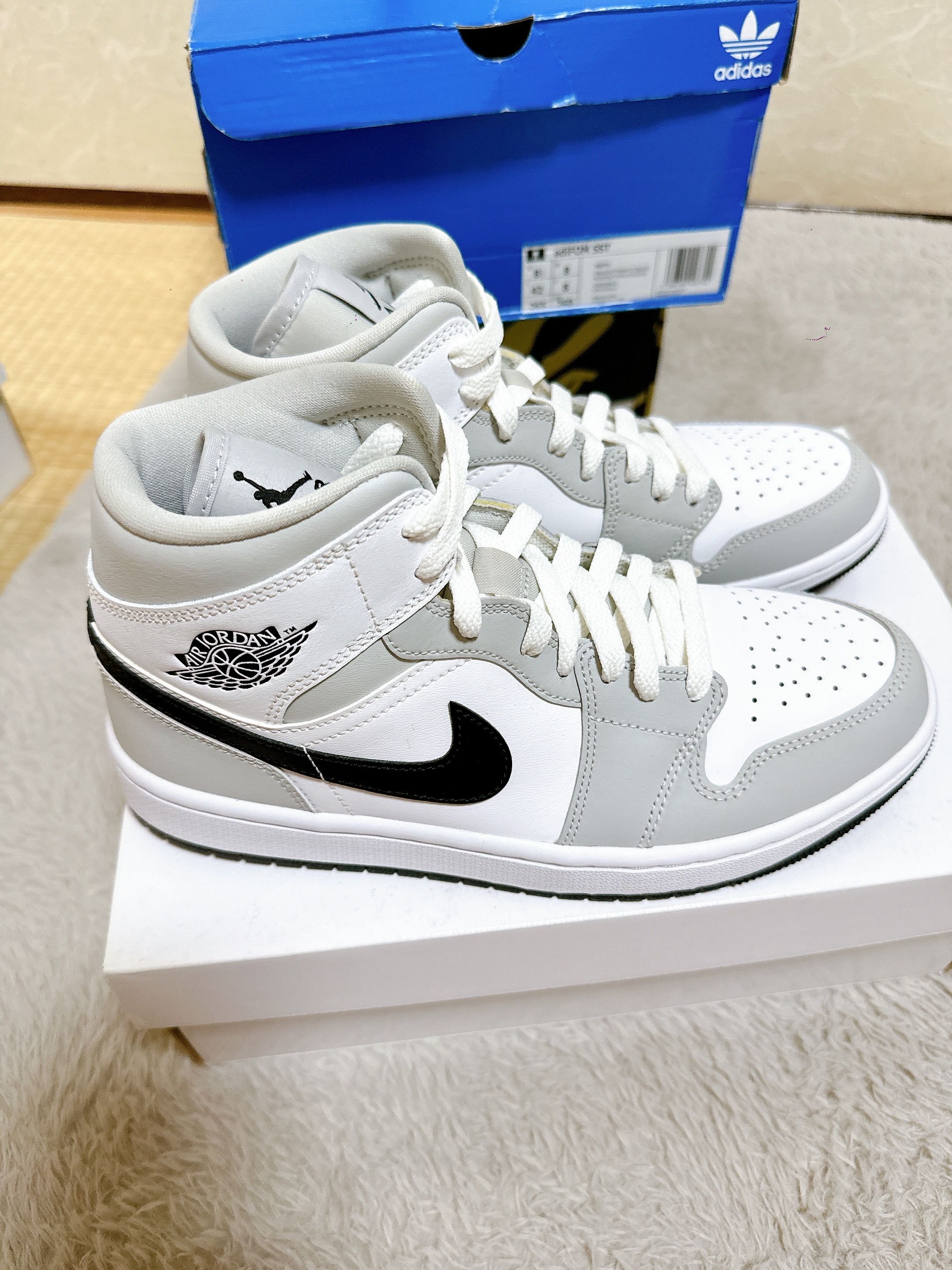 Nike Women's Air Jordan 1 Mid "Grey Fog/White/Black"