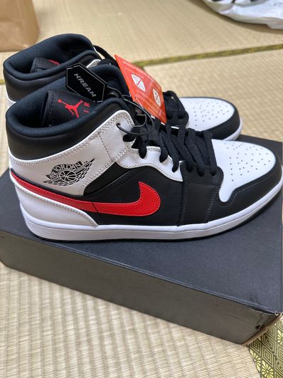 NIKE AIR JORDAN 1 MID "BLACK/CHILE RED/WHITE"