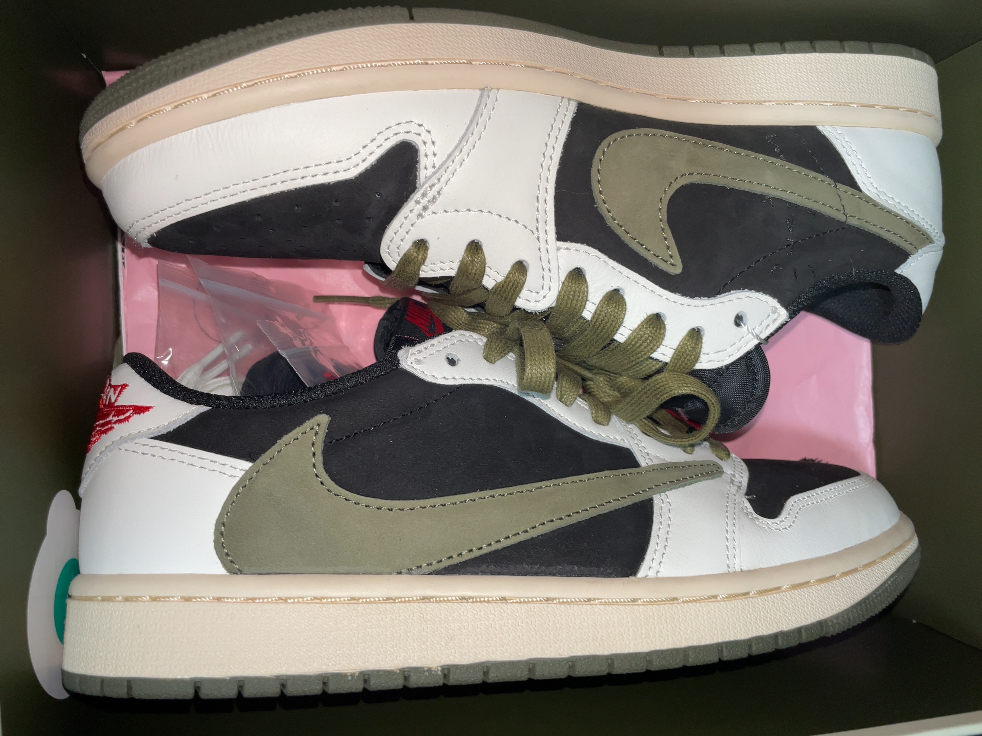 Travis Scott × Nike Women's Air Jordan 1 Low OG "Medium Olive"
