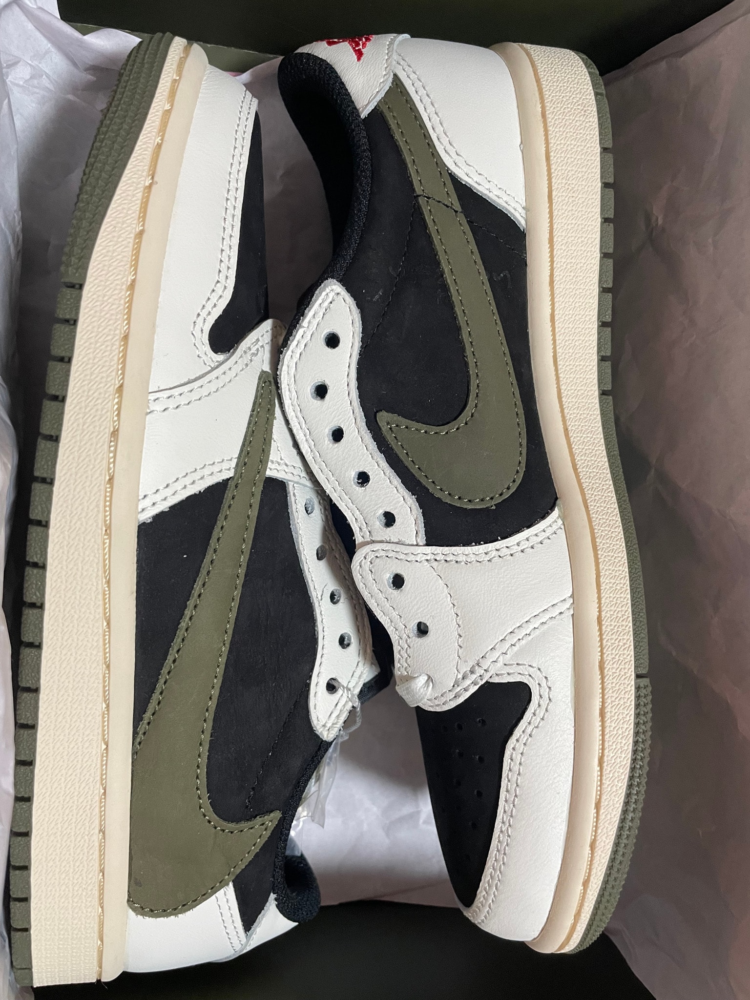 Travis Scott × Nike Women's Air Jordan 1 Low OG "Medium Olive"