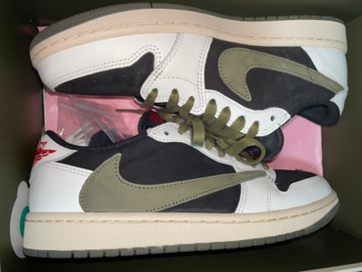 Travis Scott × Nike Women's Air Jordan 1 Low OG "Medium Olive"