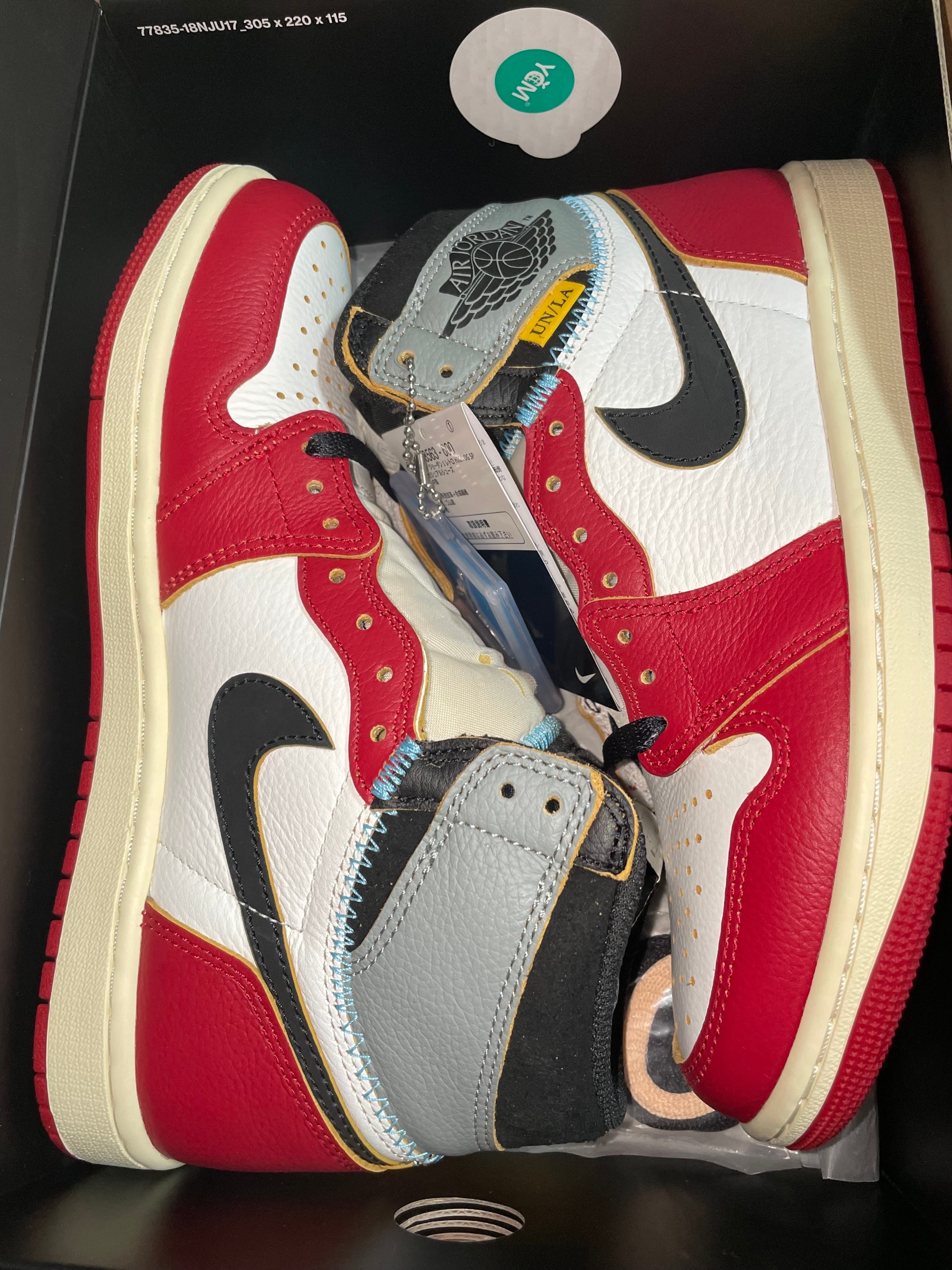 UNION × Nike Air Jordan 1 Retro High OG "Chicago/Shadow"