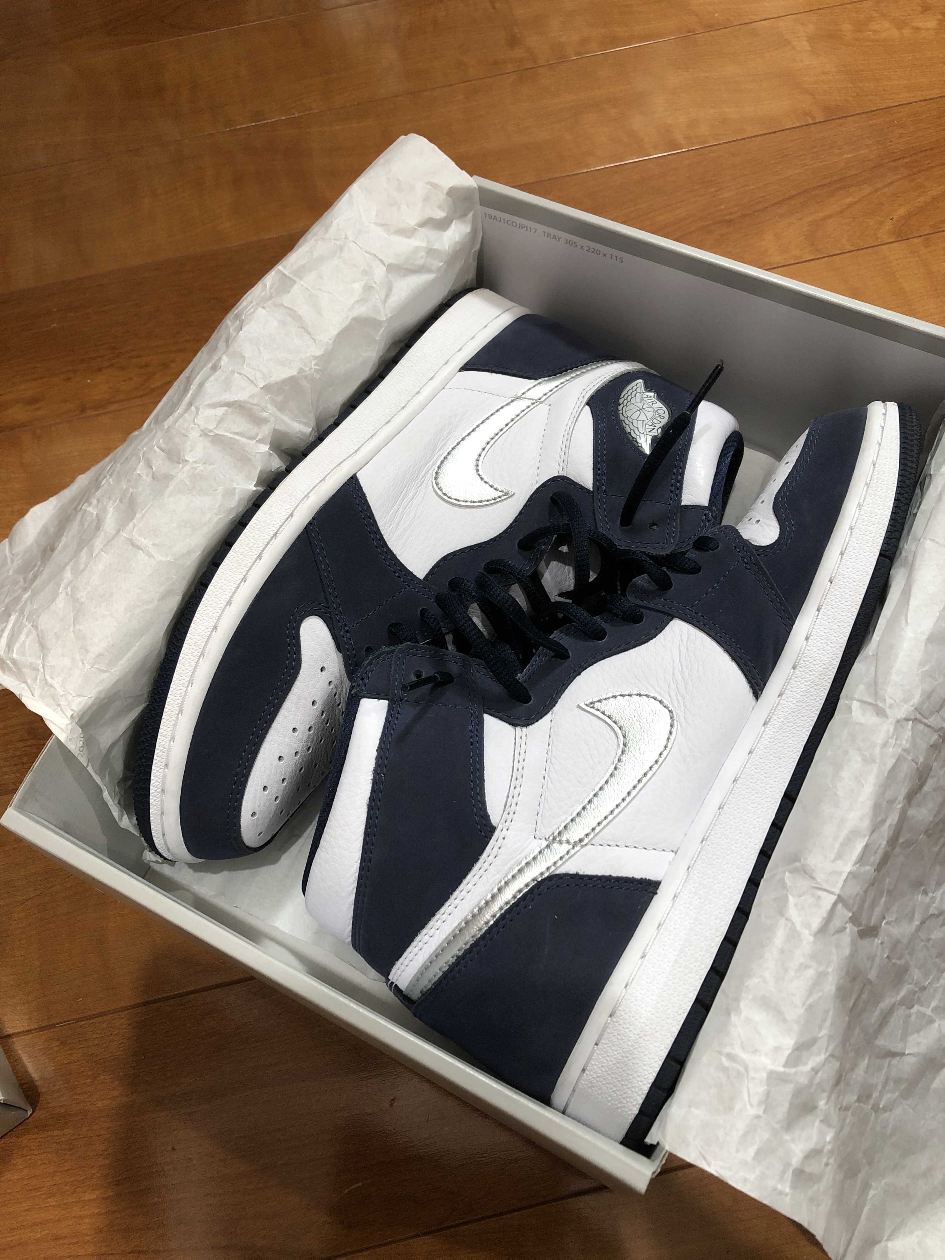 Nike Air Jordan 1 High OG CO.JP "White/Midnight Navy" (2020)(ブリーフケースなし)