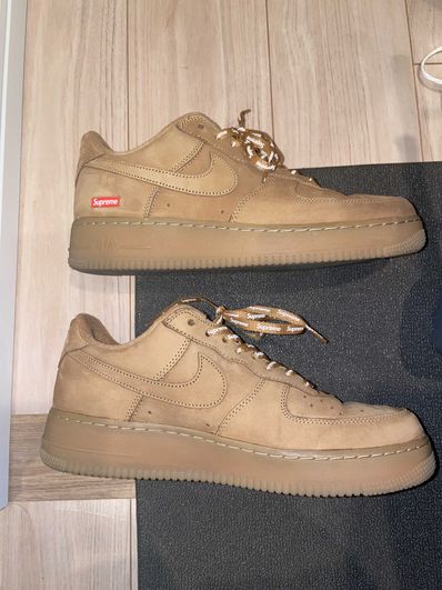 Supreme × Nike Air Force 1 Low "Flax/Wheat"