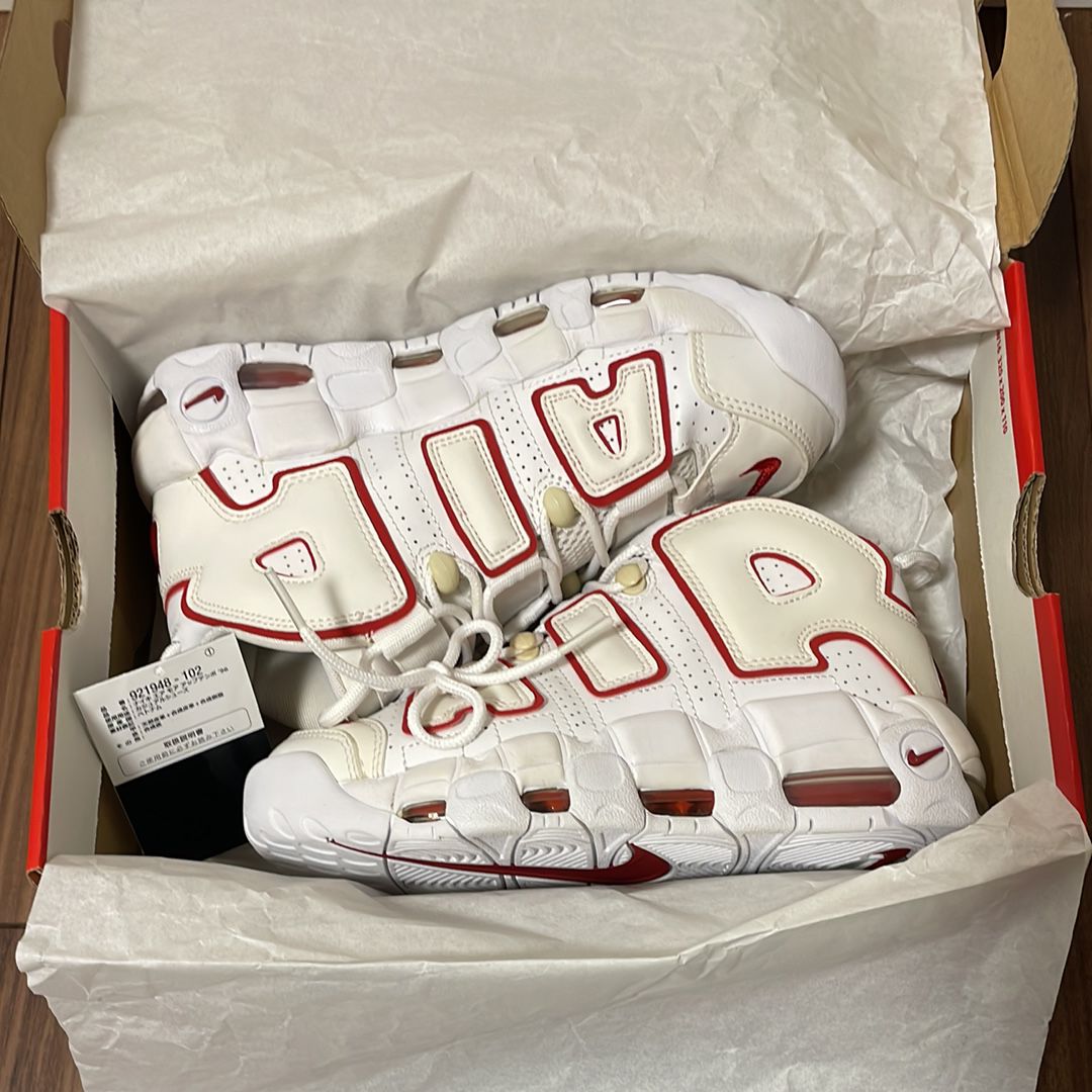 NIKE AIR MORE UPTEMPO "WHITE/VARSITY RED" (2021)