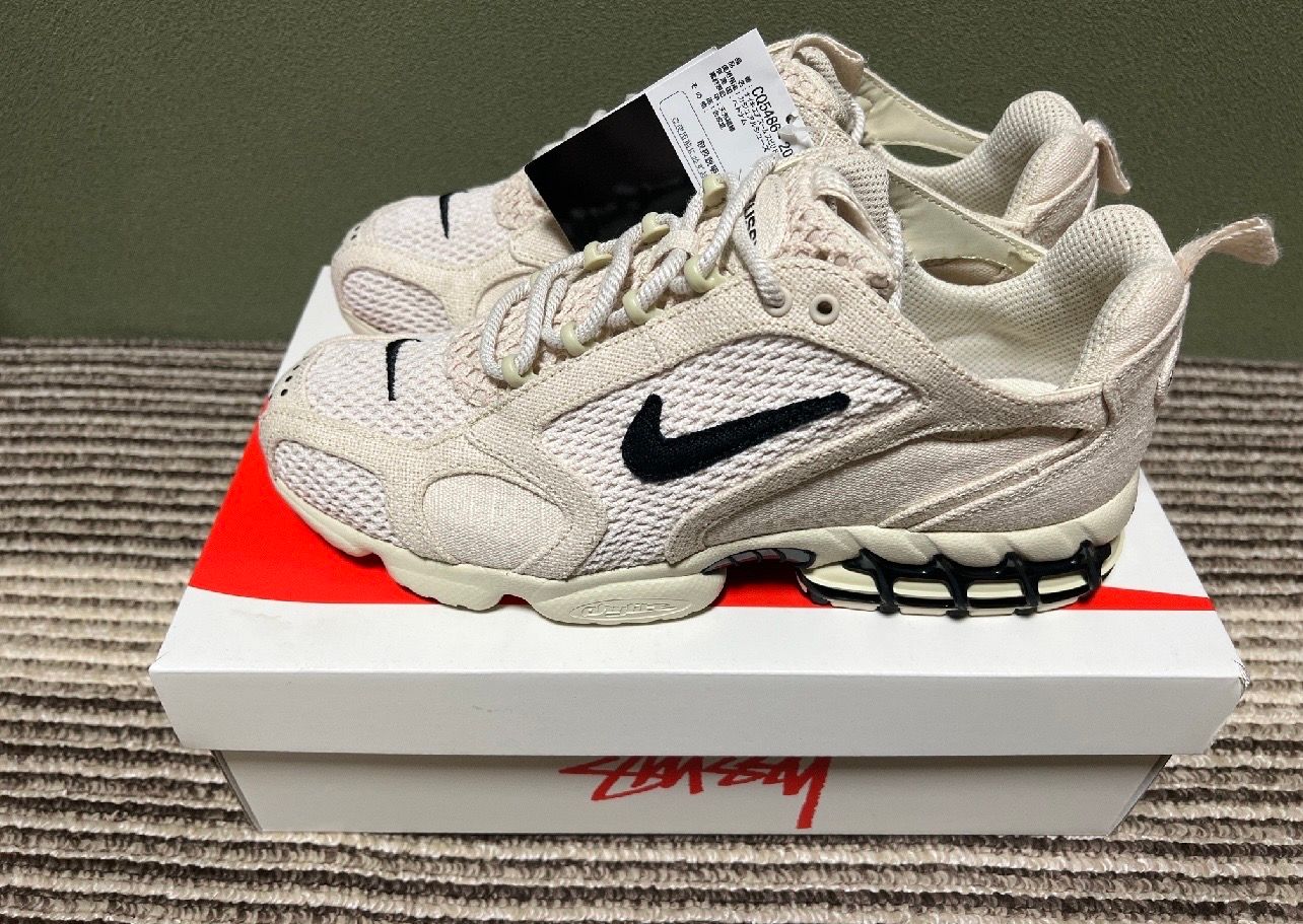 Stussy × Nike Air Zoom Spiridon CG 2 "Fossil/Black"