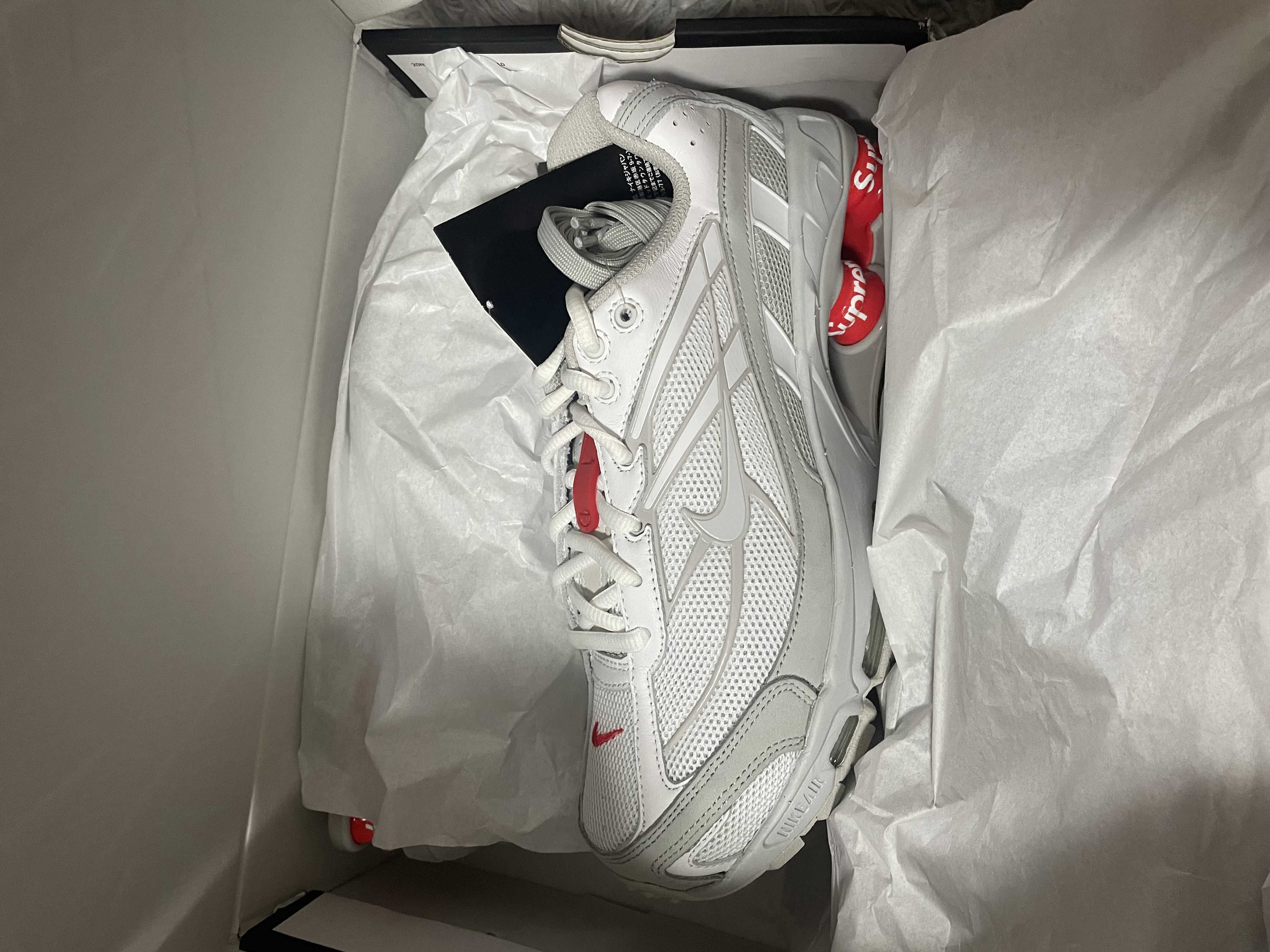 Supreme × Nike Shox Ride 2 "White/Grey Fog/Flat Platinum"