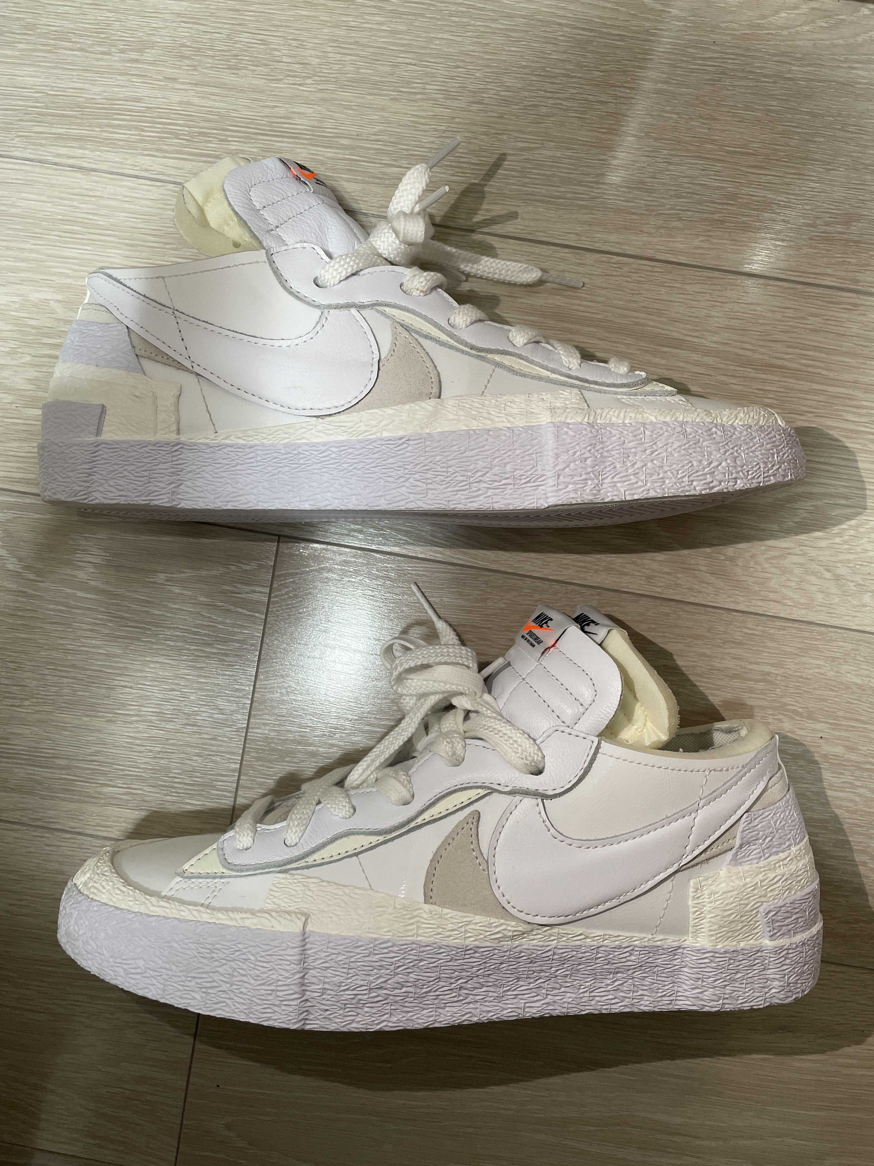 sacai × Nike Blazer Low "White Patent Leather"