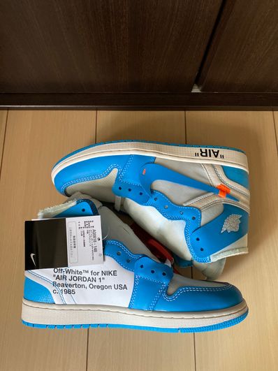 Off-White × Nike Air Jordan 1 High UNC "White/Dark Powder Blue"