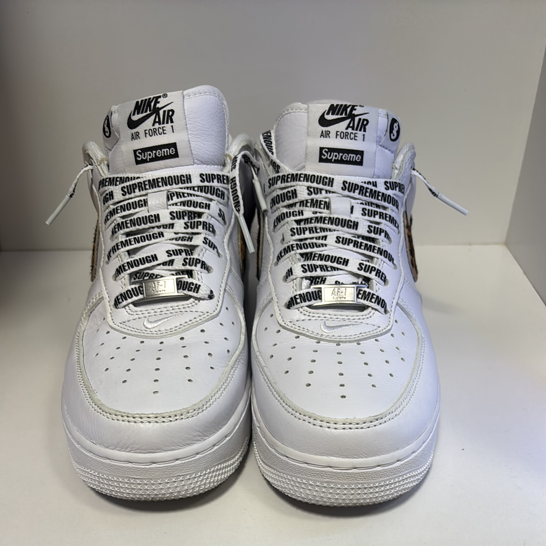 GOODENOUGH × Supreme × Nike Air Force 1 Low "White/Leopard" (25SS Week15)