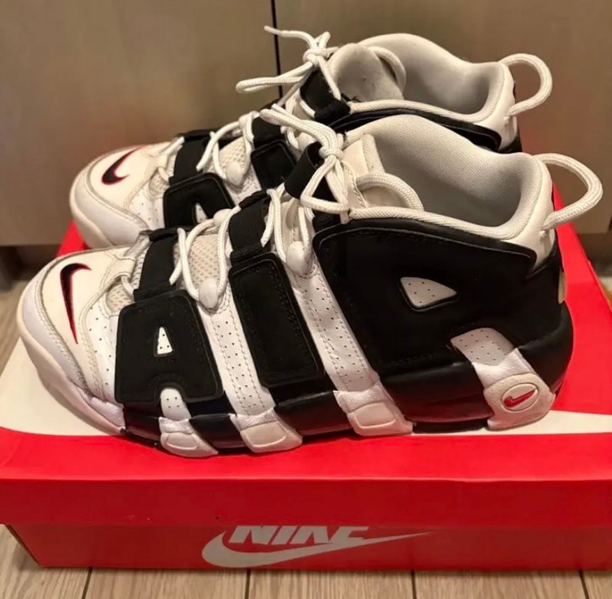 Nike Air More up Tempo "White/Black/University Red" (~2018)