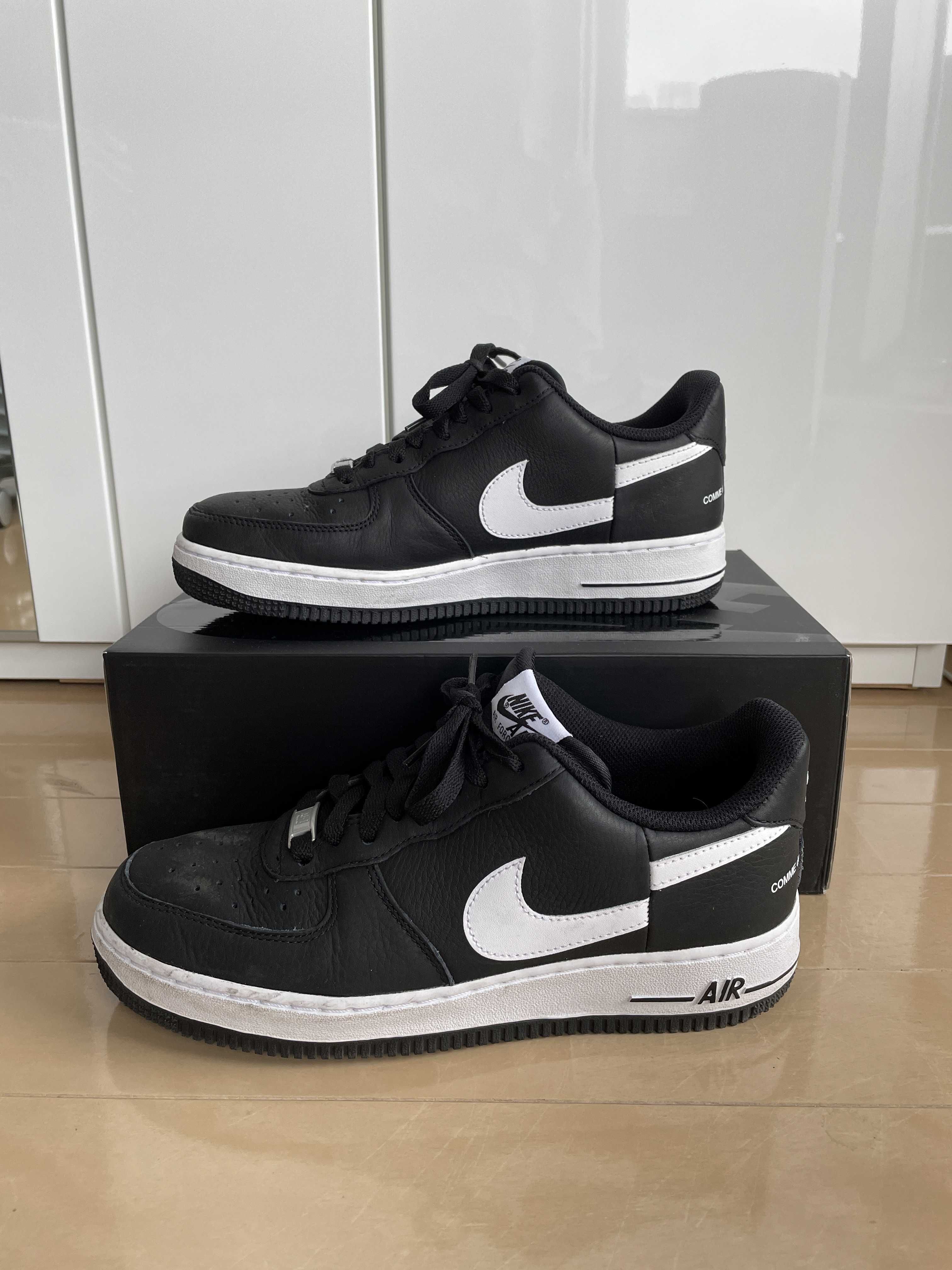 Supreme × COMME des GARCONS SHIRT × Nike Air Force 1 Low "Black/White" (2018)