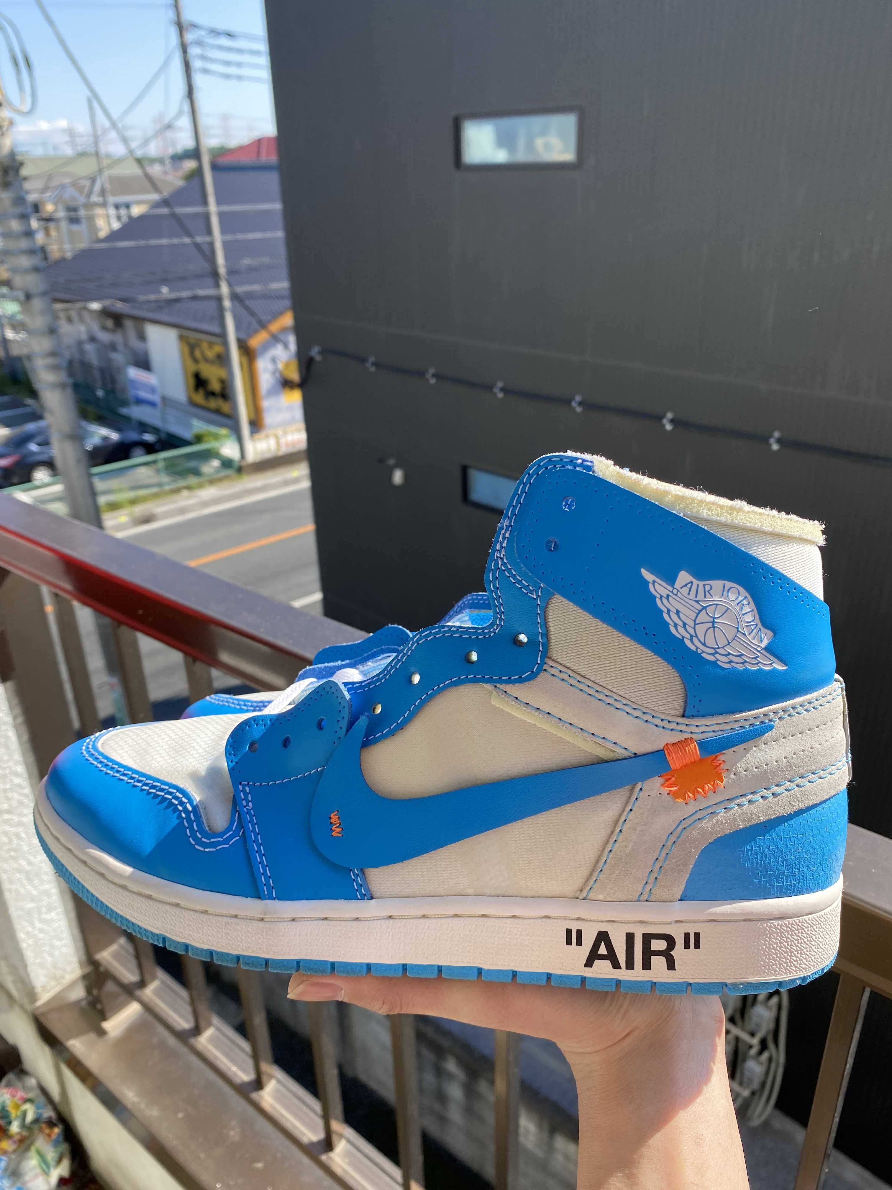 Off-White × Nike Air Jordan 1 High UNC "White/Dark Powder Blue"