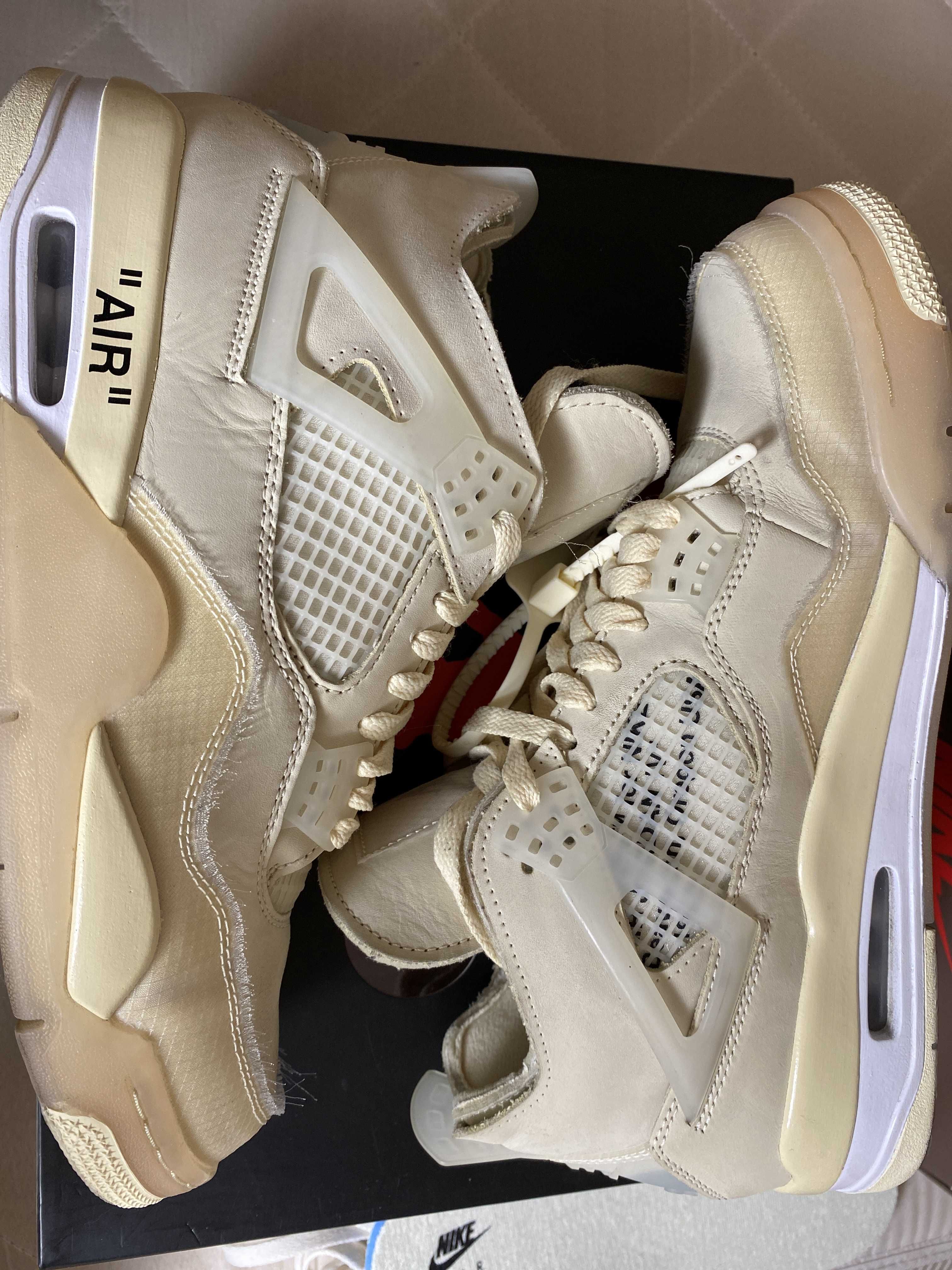 Off-White × Nike Women's Air Jordan 4 SP "Sail"