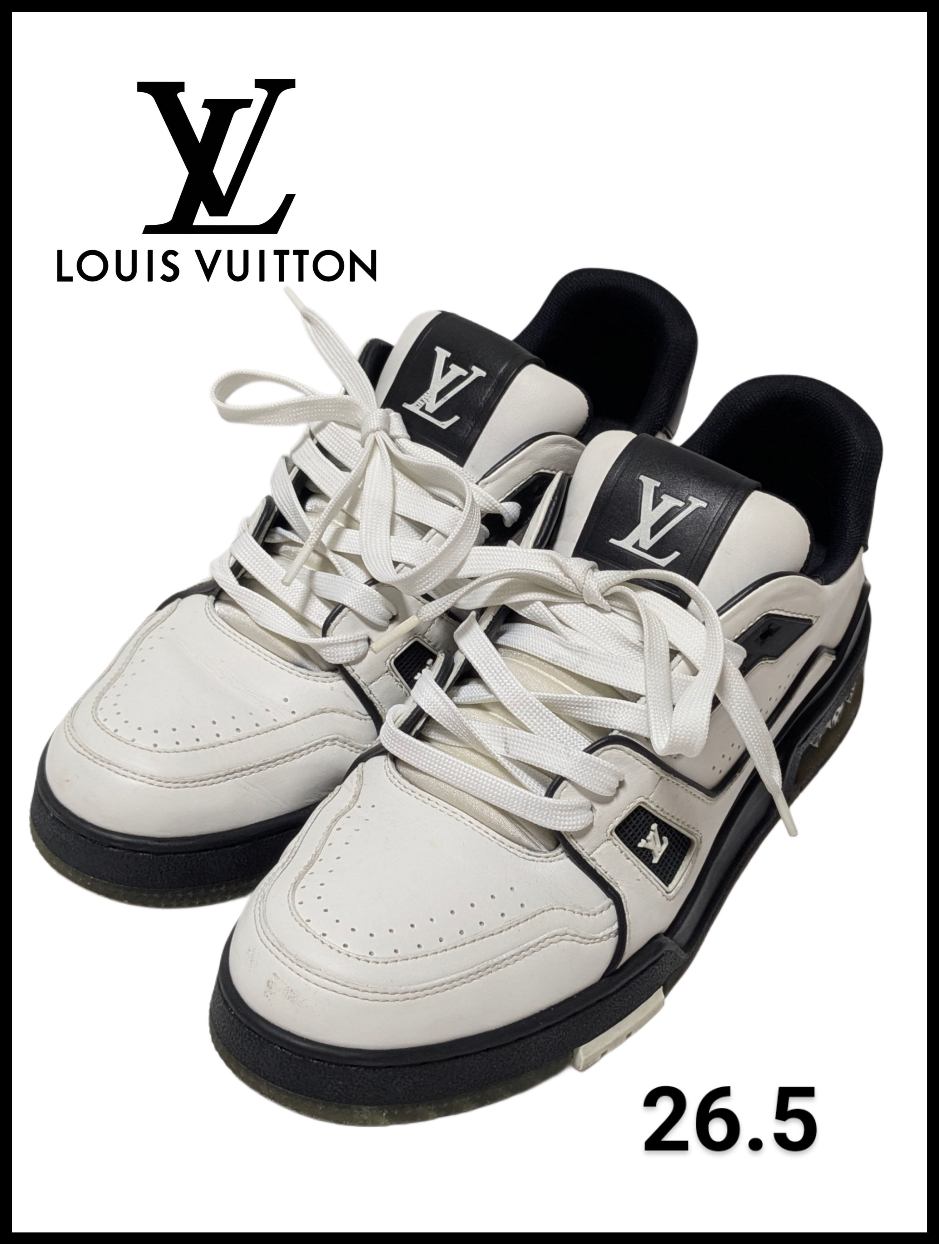 VUITTON ホワイト/ブラック スニーカー LOUIS VUITTON VUITTON ホワイト/ブラック スニーカー LOUIS VUITTON