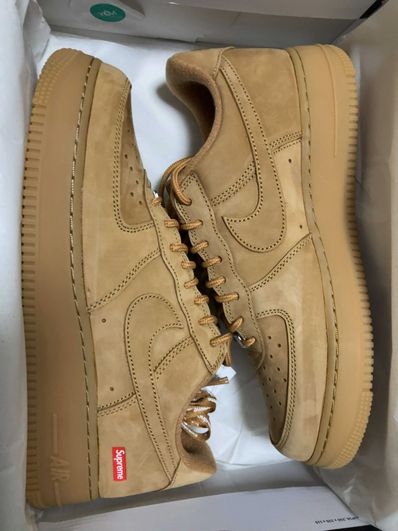 Supreme × Nike Air Force 1 Low "Flax/Wheat"