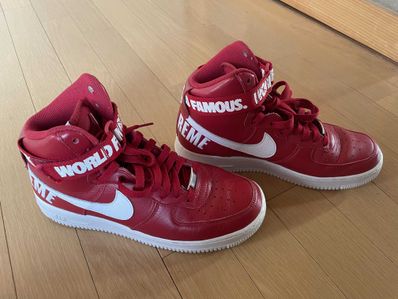 Supreme × Nike Air Force 1 High World Famous "Red"