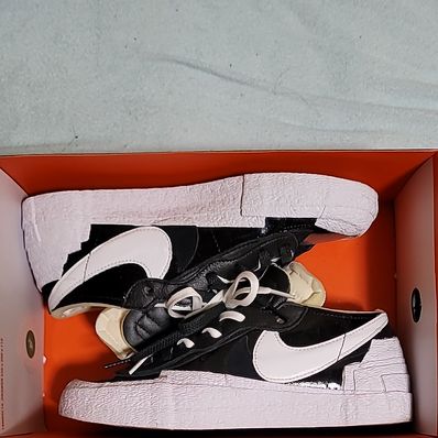 sacai × Nike Blazer Low "Black Patent Leather"