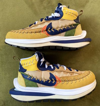 Jean-Paul Gaultier × sacai × Nike VaporWaffle "Sesame/Multi Color"