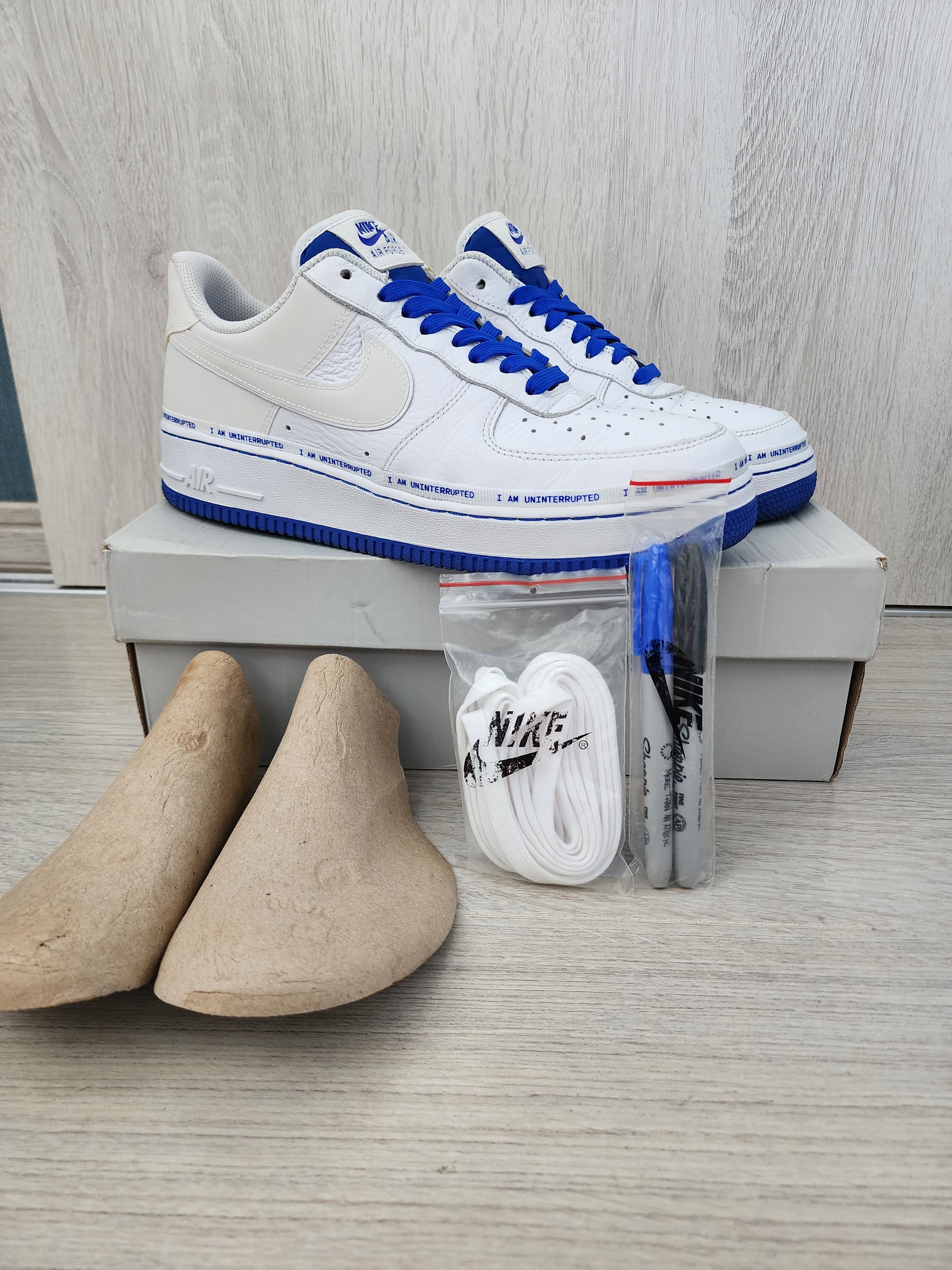 Uninterrupted × Nike Air Force 1 "White/Lapis Blue"