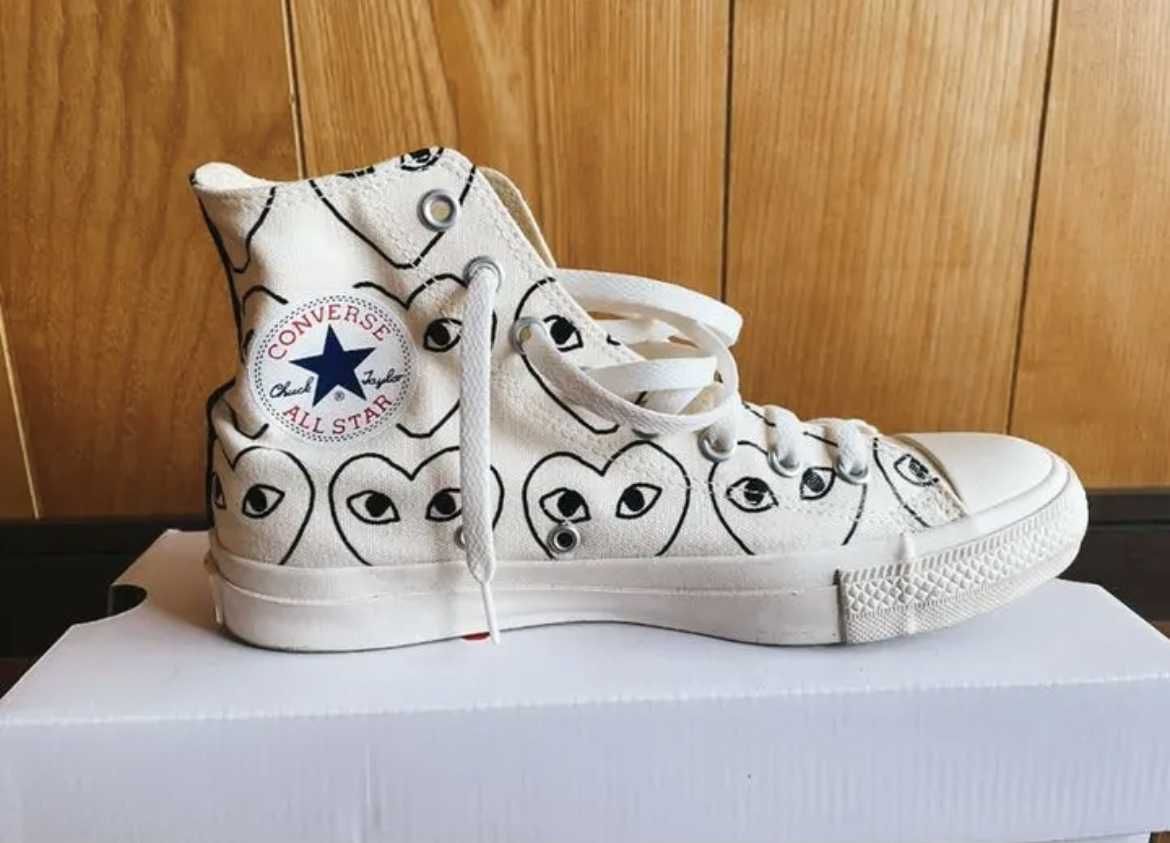 PLAY COMME des GARCONS × Converse Chuck Taylor Hi "White"