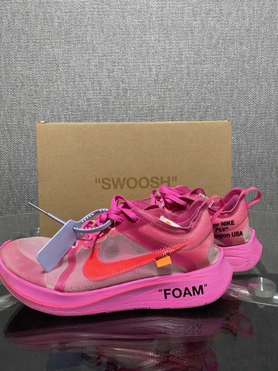 Off-White × Nike Zoom Fly "Pink"
