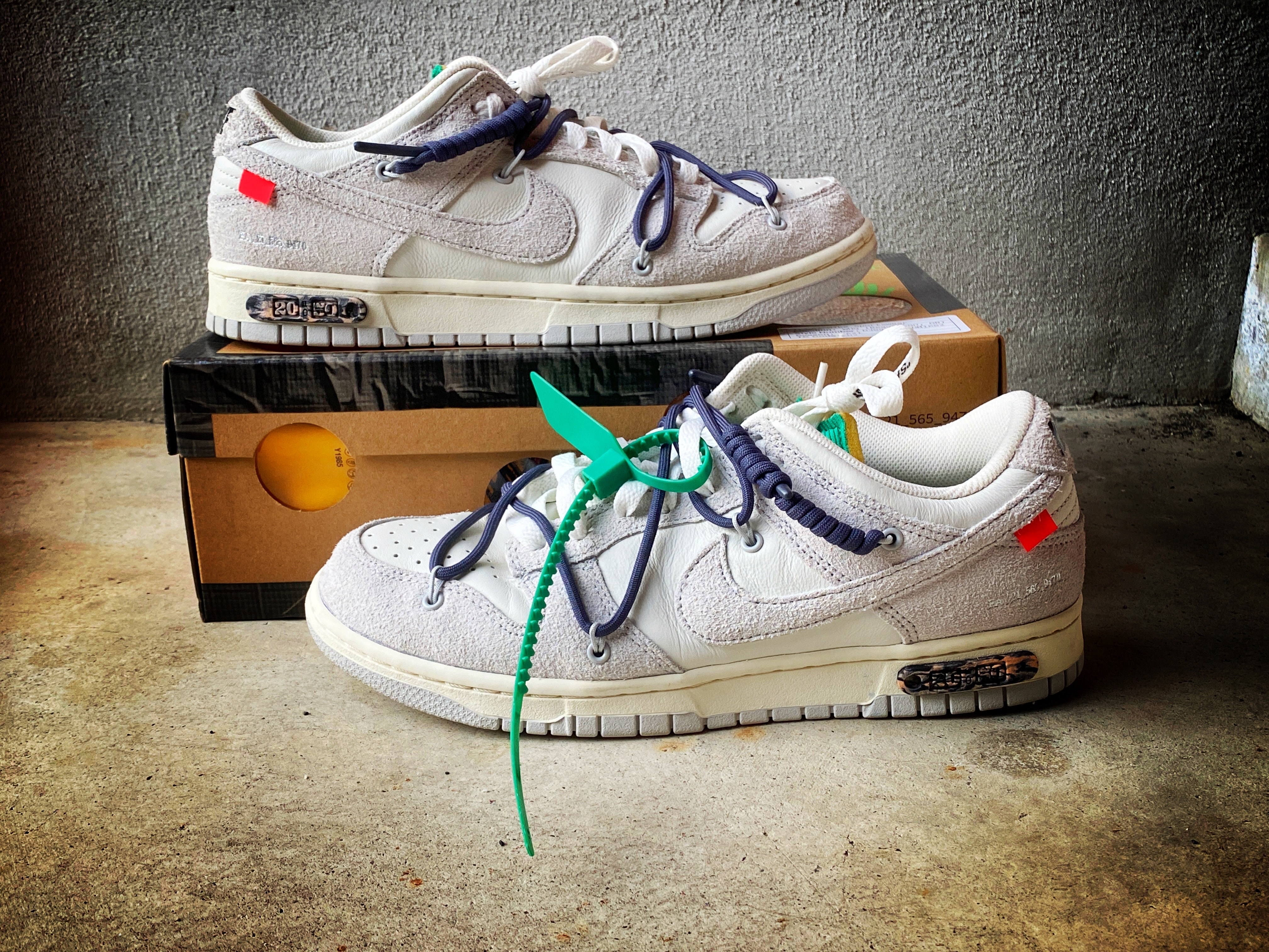 Off-White × Nike Dunk Low "Sail/Neutral Grey/Gridiron"