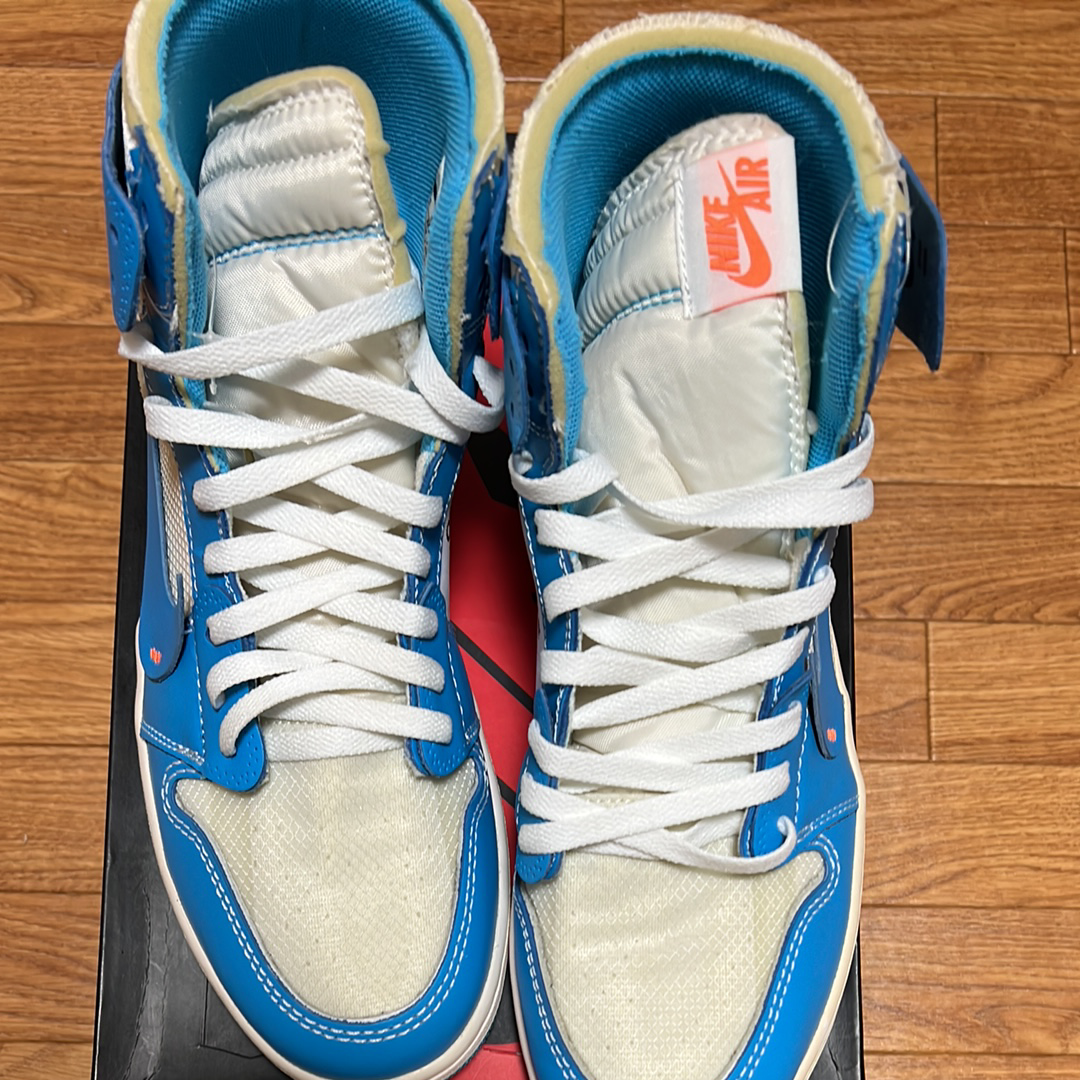 Off-White × Nike Air Jordan 1 High UNC "White/Dark Powder Blue"