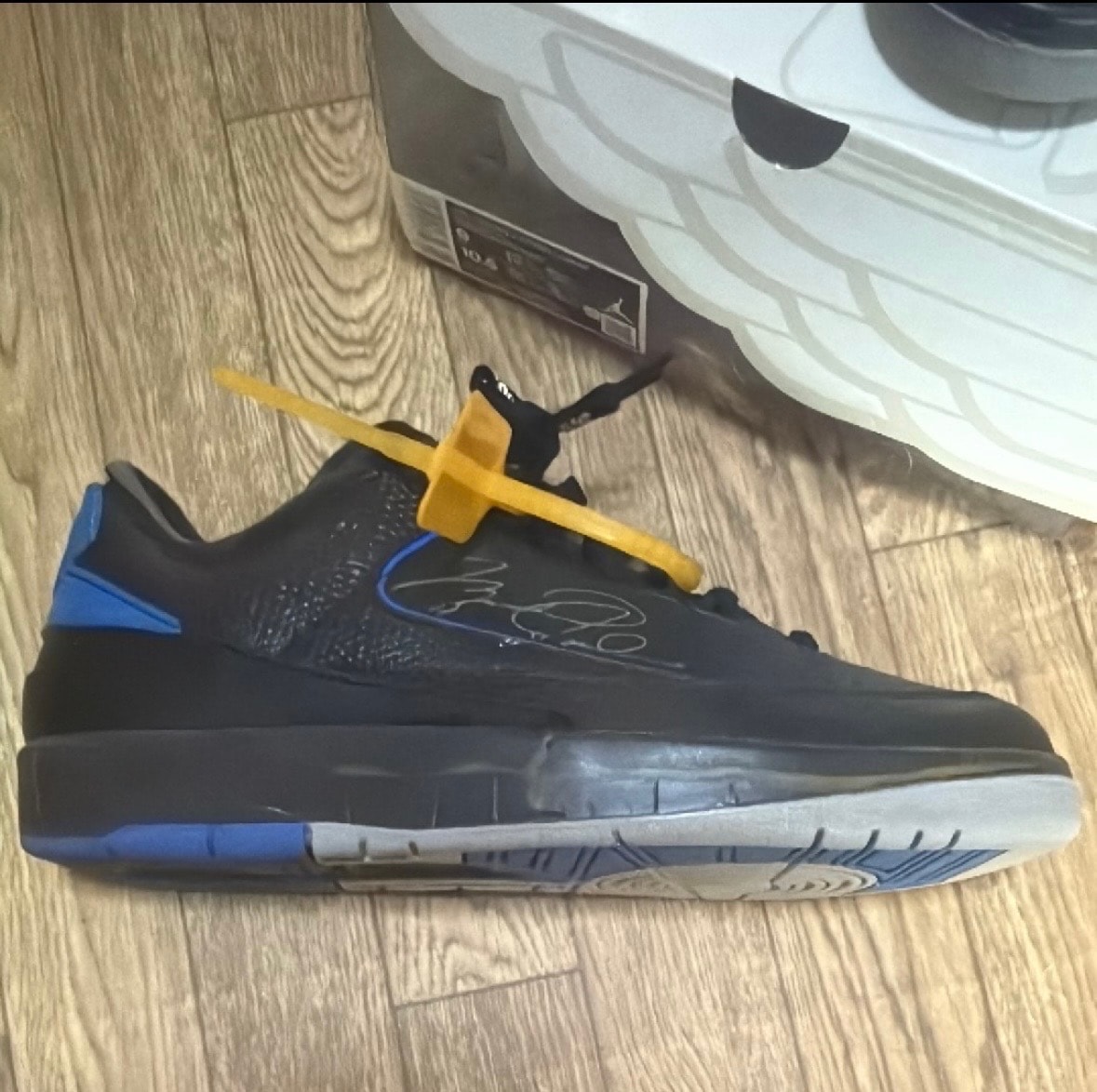 Off-White × Nike Air Jordan 2 Low "Black and Varsity Royal"