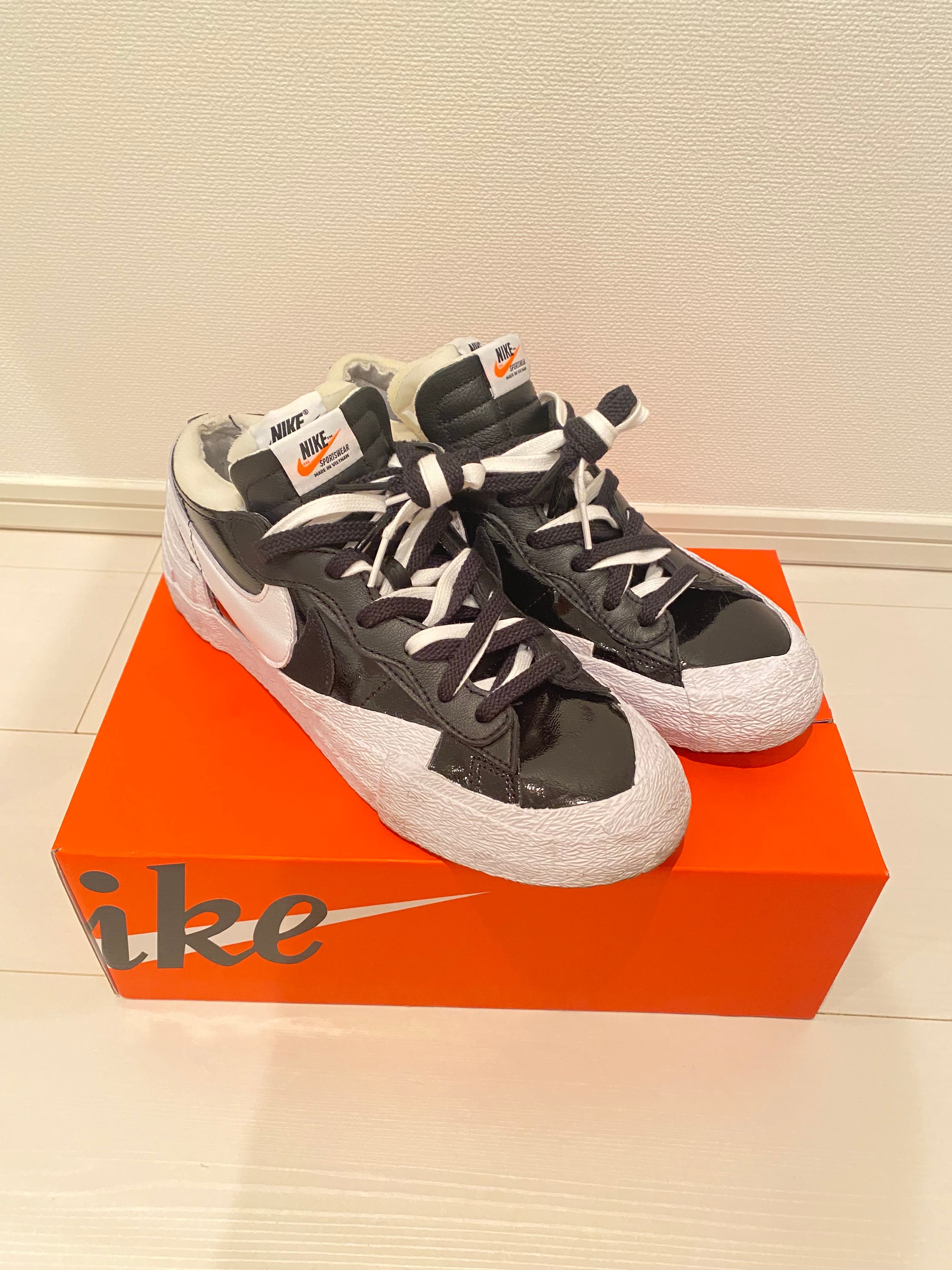 sacai × Nike Blazer Low "Black Patent Leather"