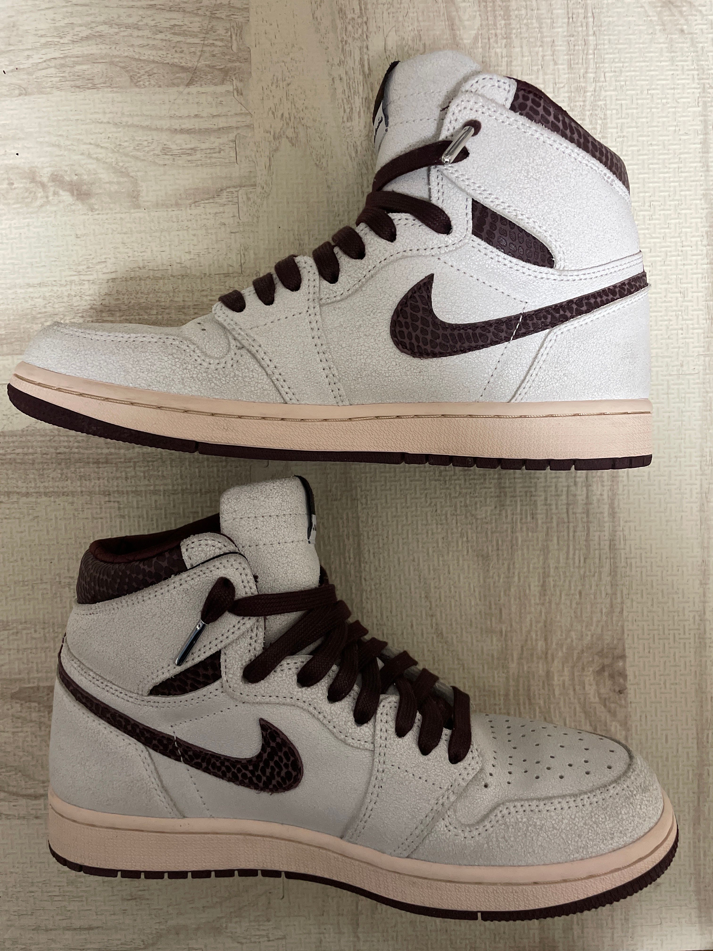A Ma Maniere × Nike Air Jordan 1 Retro High OG "Sail and Burgundy"