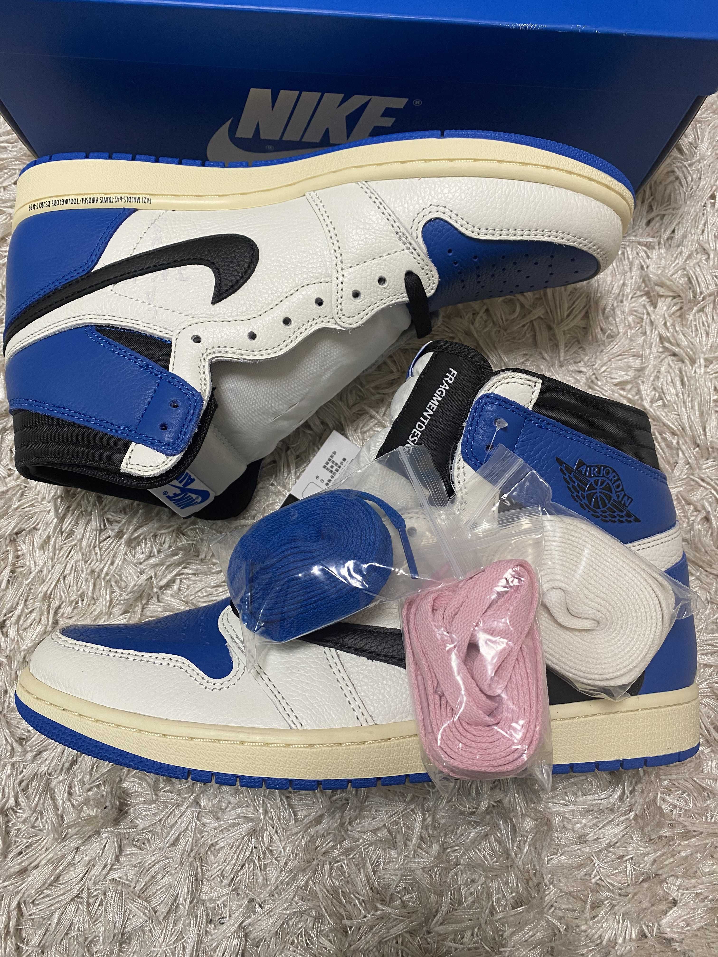 Travis Scott × fragment design × Nike Air Jordan 1 Retro High OG SP "Military Blue"