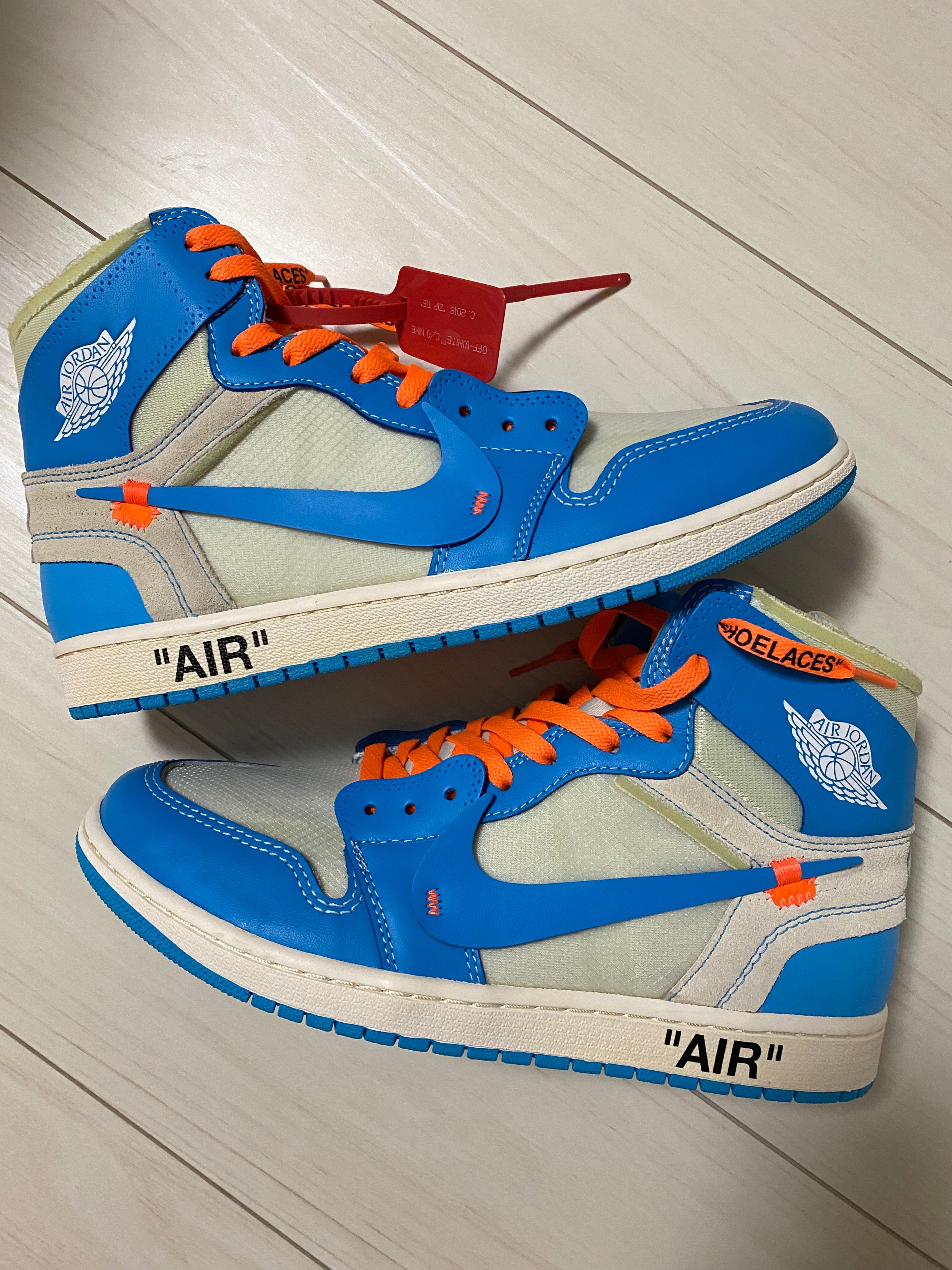 Off-White × Nike Air Jordan 1 High UNC "White/Dark Powder Blue"