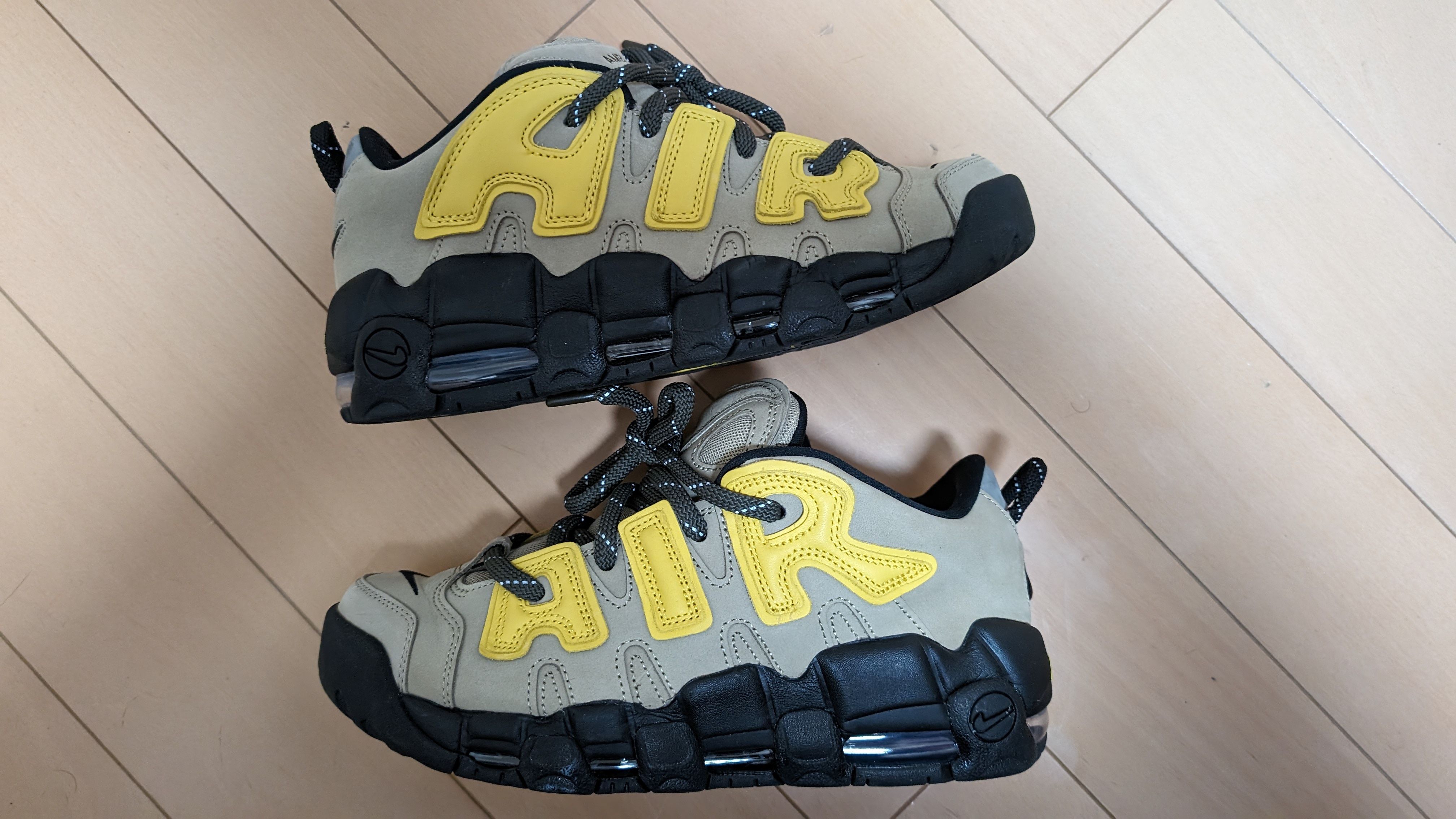 AMBUSH × Nike Air More Uptempo Low "Vivid Sulfur and Limestone"